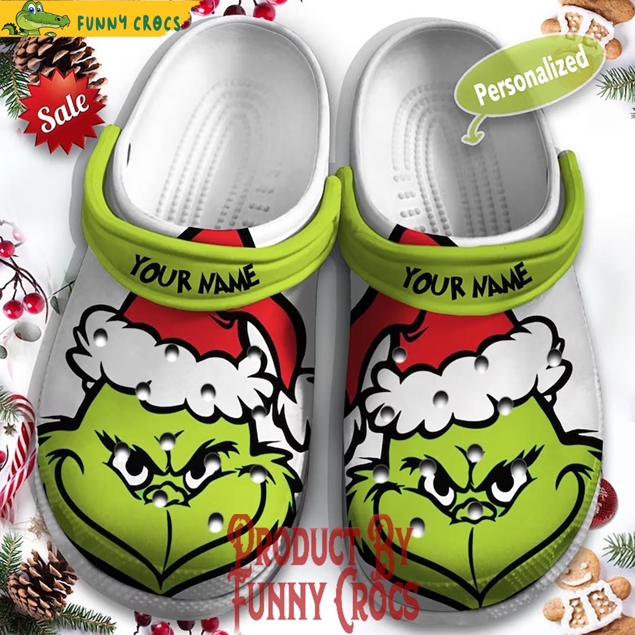 The Grinch Movie Christmas Crocs Crocband Clogs Shoes Comfortable For Men Women and Kids