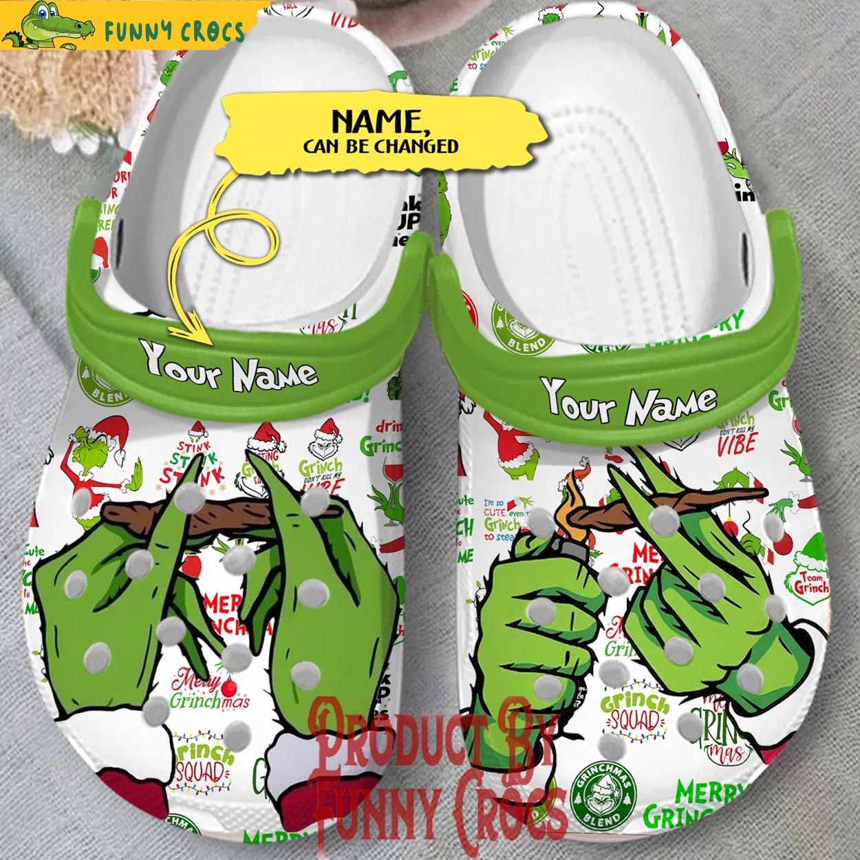 The Grinch Movie Christmas Crocs Crocband Clogs Shoes Comfortable For Men Women and Kids