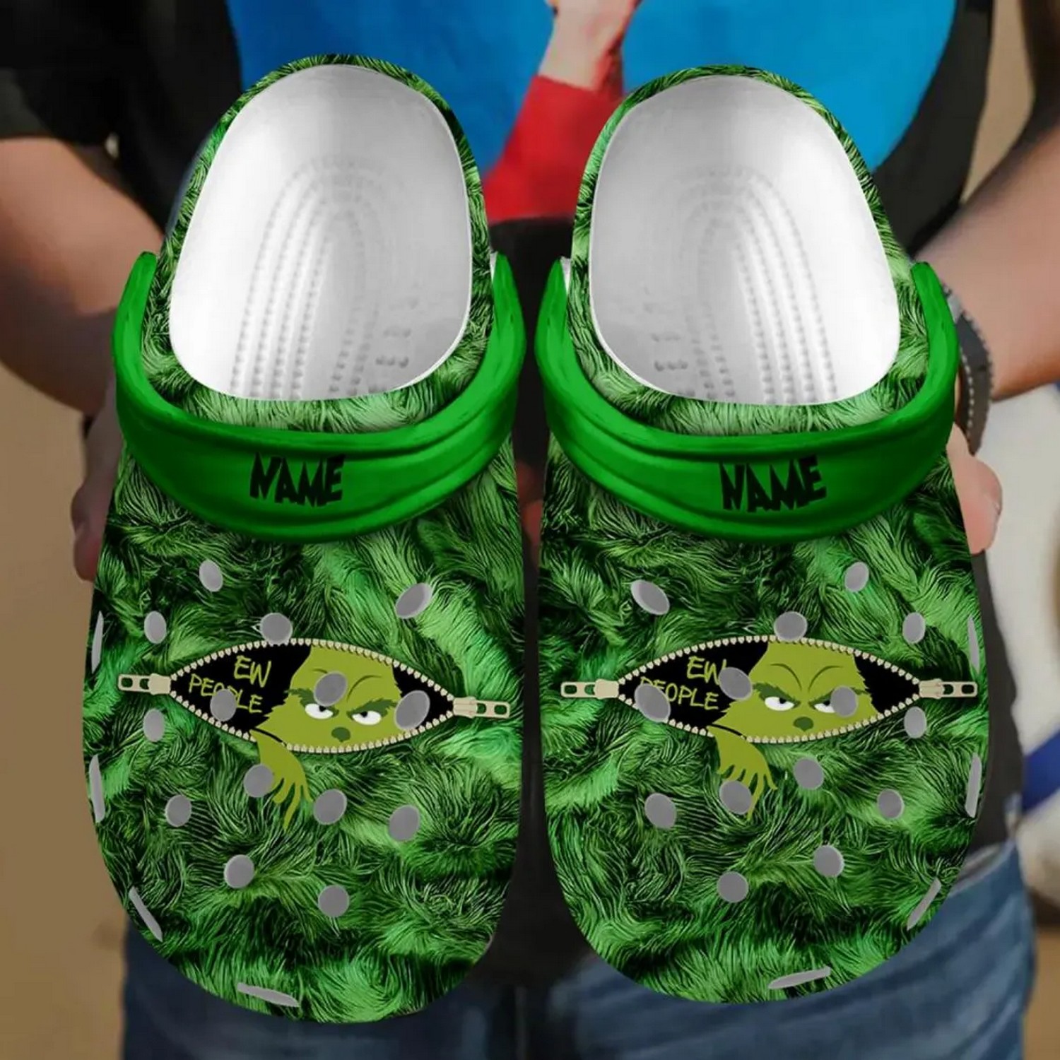 The Grinch Movie Christmas Crocs Crocband Clogs Shoes Comfortable For Men Women and Kids