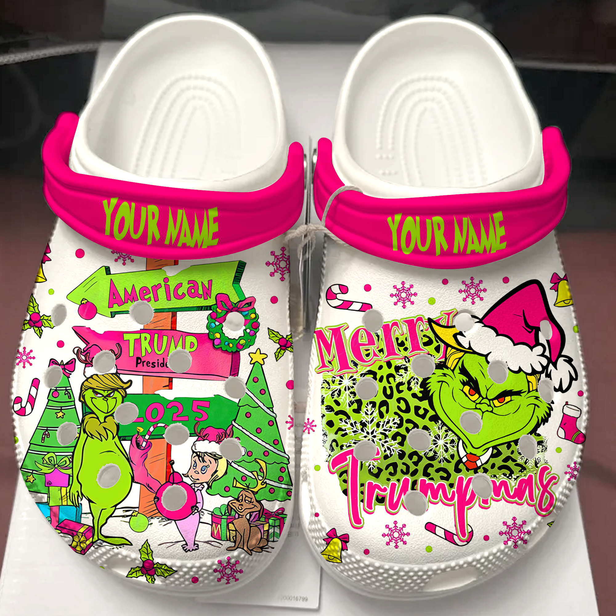 The Grinch Movie Christmas Crocs Crocband Clogs Shoes Comfortable For Men Women and Kids