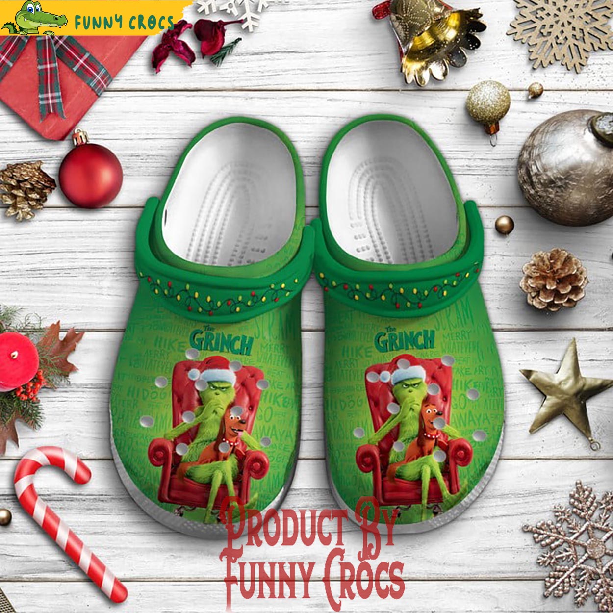 The Grinch Movie Christmas Crocs Crocband Clogs Shoes Comfortable For Men Women and Kids