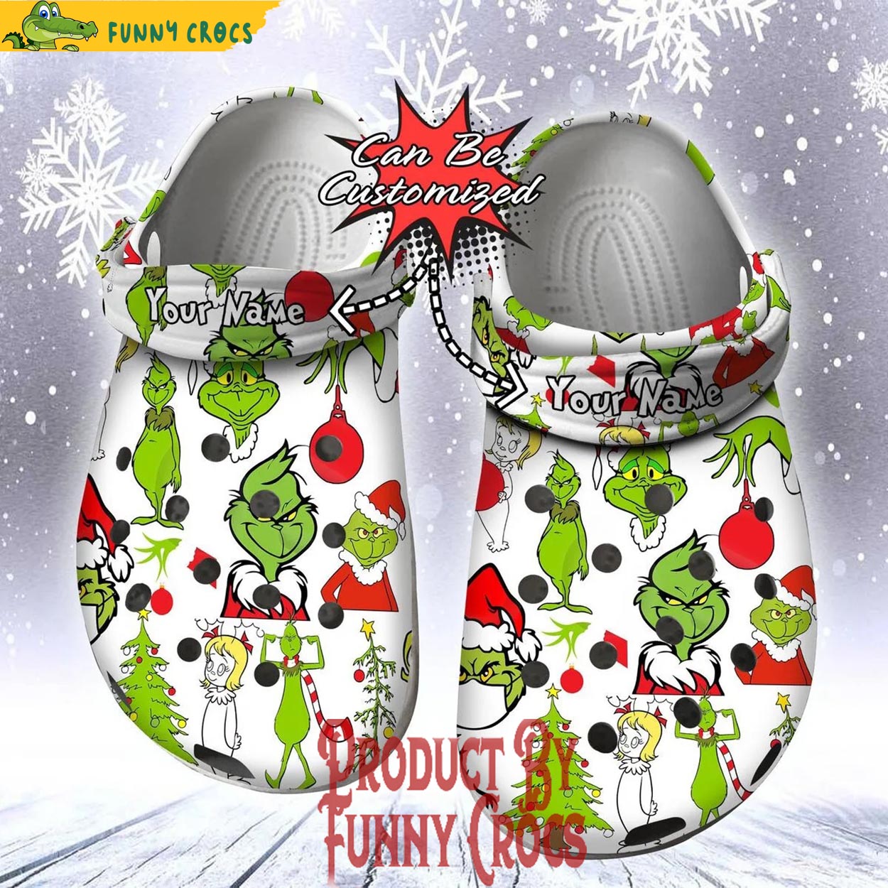 The Grinch Movie Christmas Crocs Crocband Clogs Shoes Comfortable For Men Women and Kids