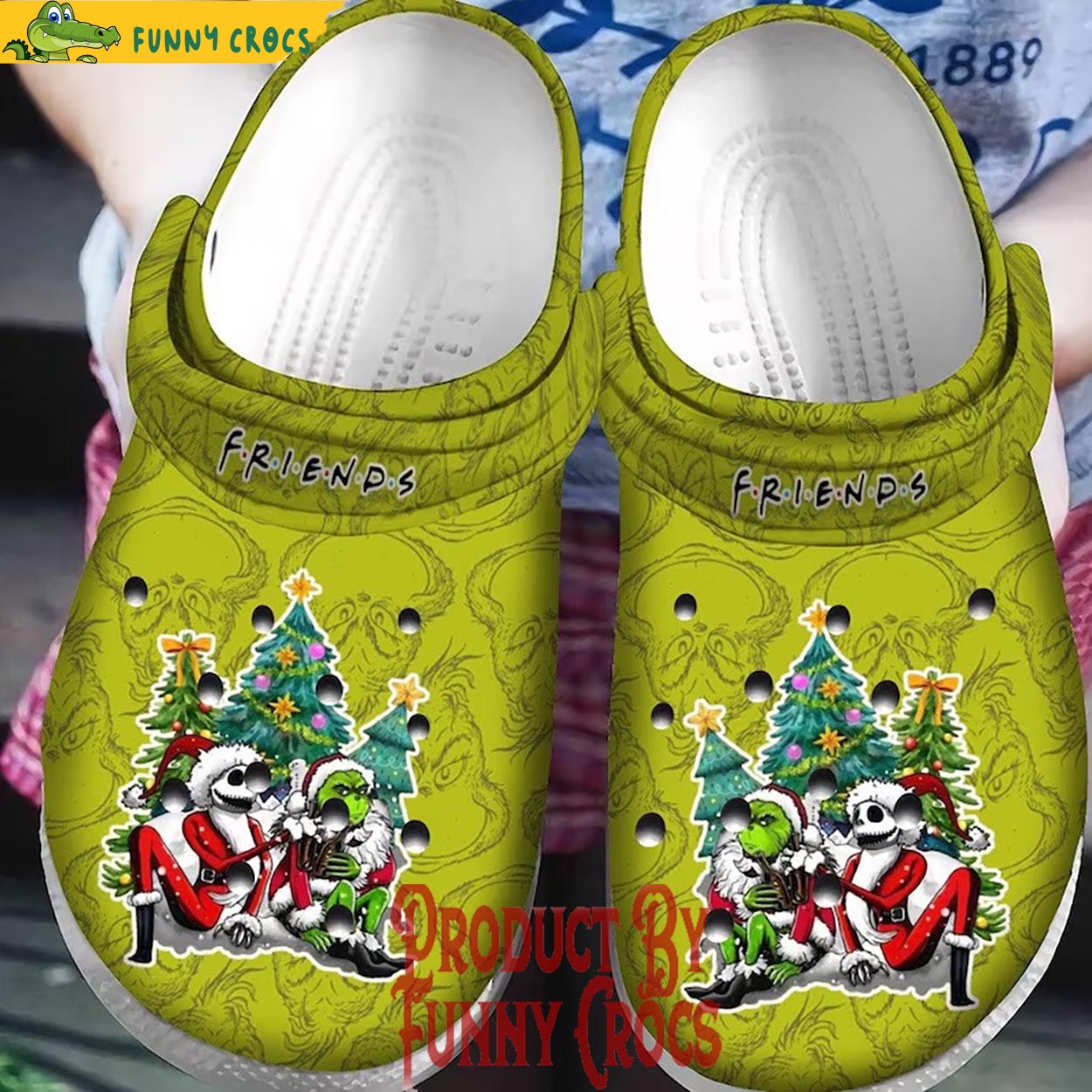The Grinch Movie Christmas Crocs Crocband Clogs Shoes Comfortable For Men Women and Kids