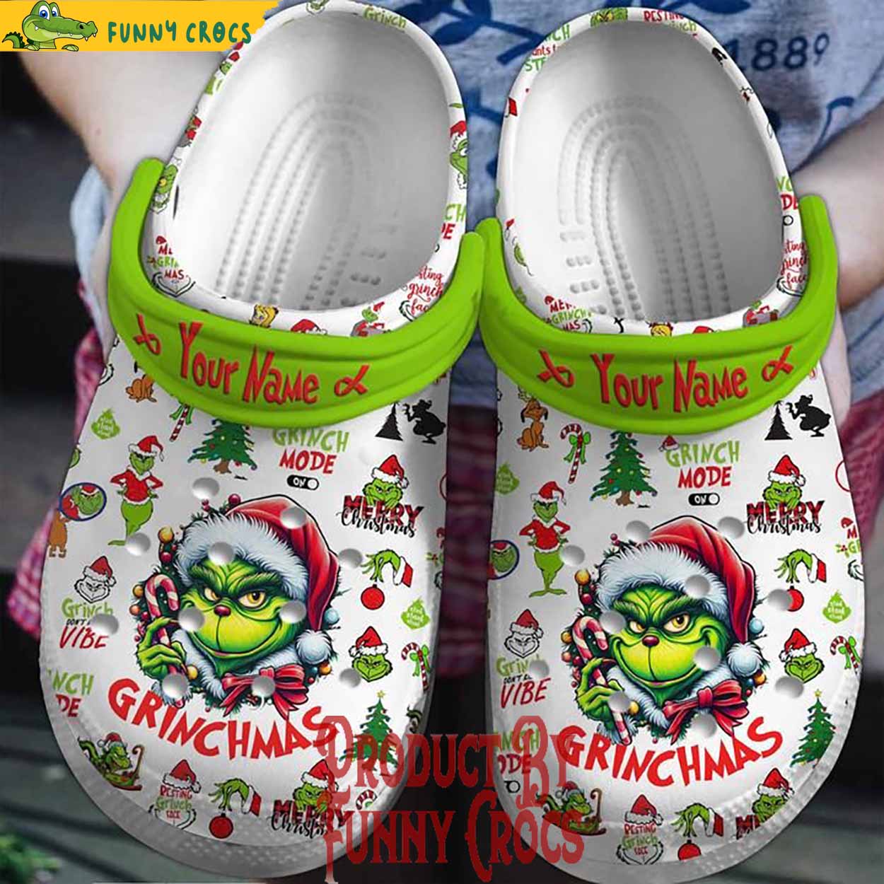The Grinch Movie Christmas Crocs Crocband Clogs Shoes Comfortable For Men Women and Kids