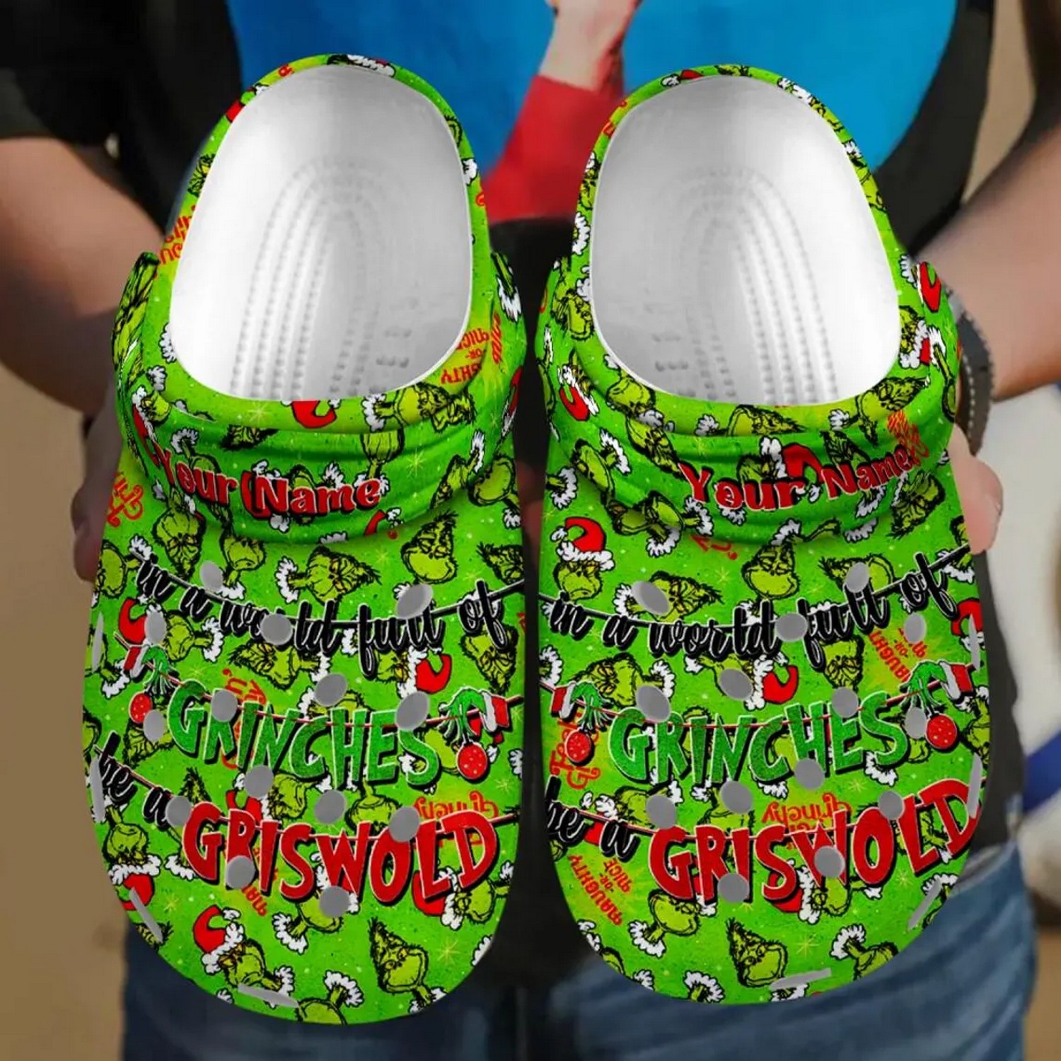 The Grinch Movie Christmas Crocs Crocband Clogs Shoes Comfortable For Men Women and Kids