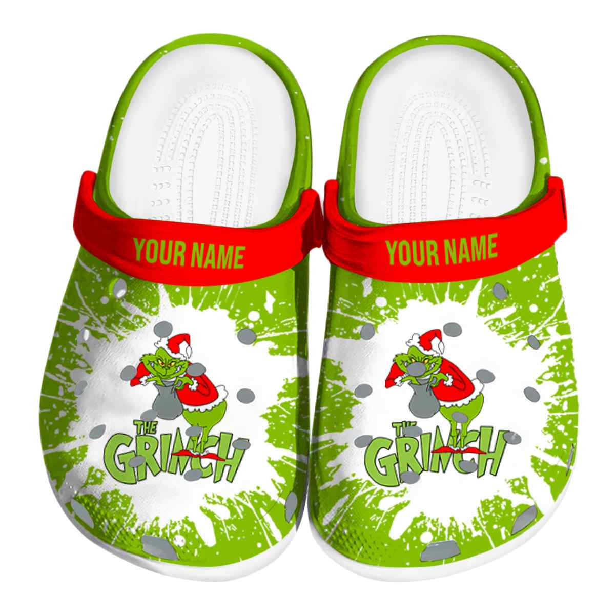 The Grinch Movie Christmas Crocs Crocband Clogs Shoes Comfortable For Men Women and Kids