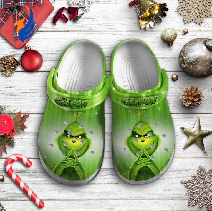 The Grinch Movie Christmas Crocs Crocband Clogs Shoes Comfortable For Men Women and Kids