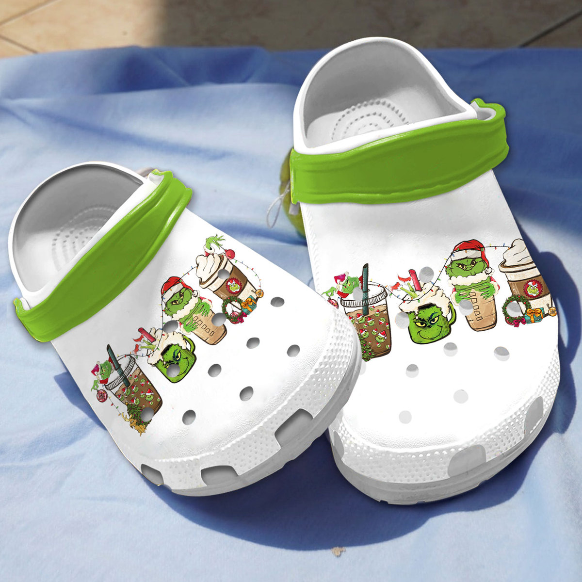 The Grinch Movie Christmas Crocs Crocband Clogs Shoes Comfortable For Men Women and Kids