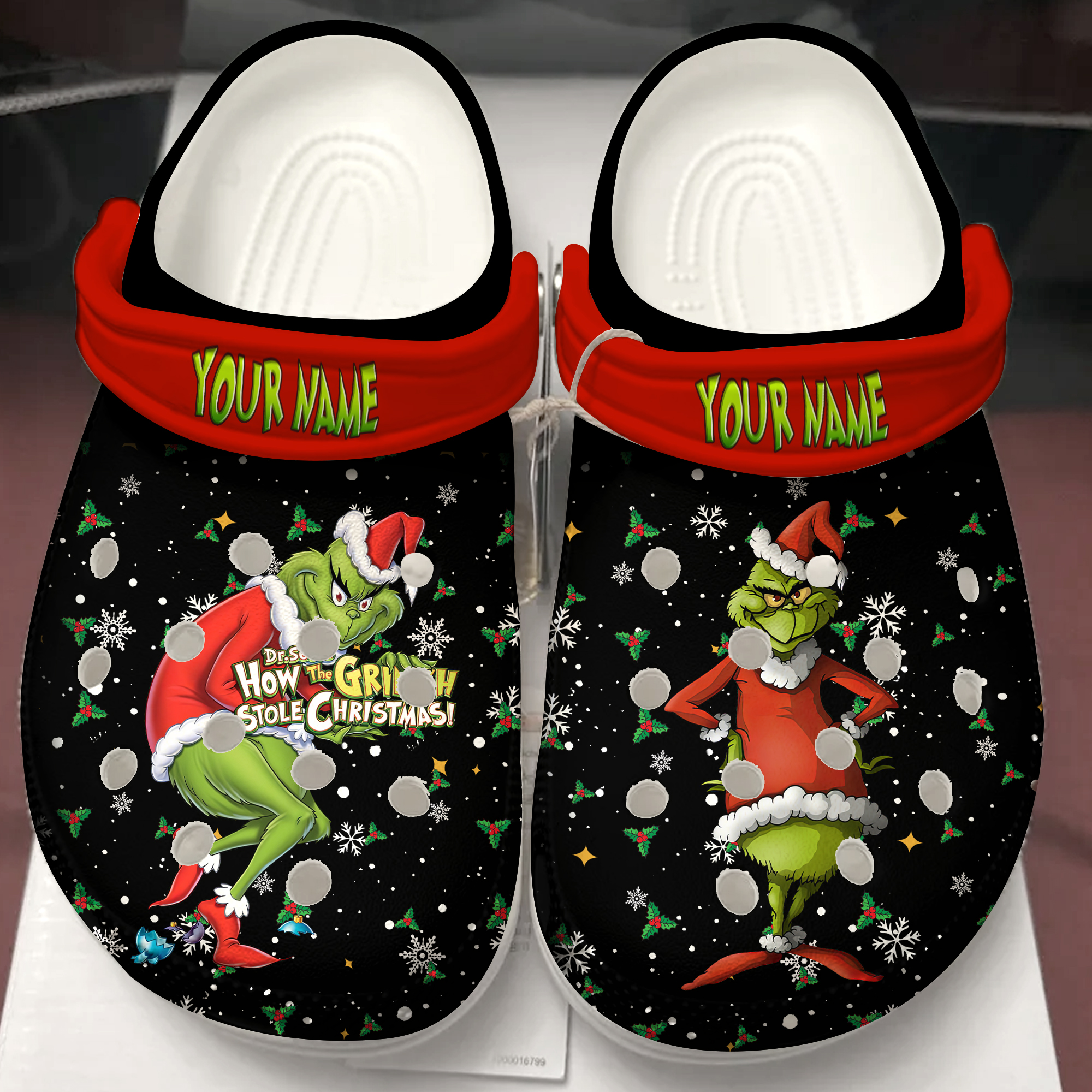 The Grinch Movie Christmas Crocs Crocband Clogs Shoes Comfortable For Men Women and Kids