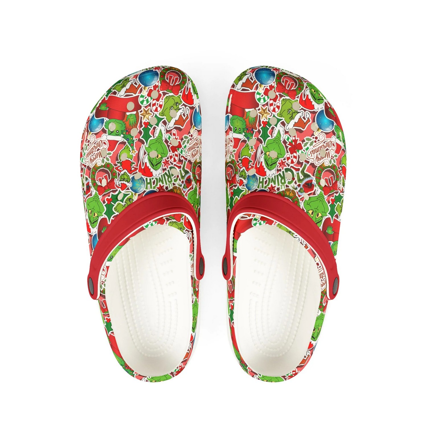 The Grinch Movie Christmas Crocs Crocband Clogs Shoes Comfortable For Men Women and Kids