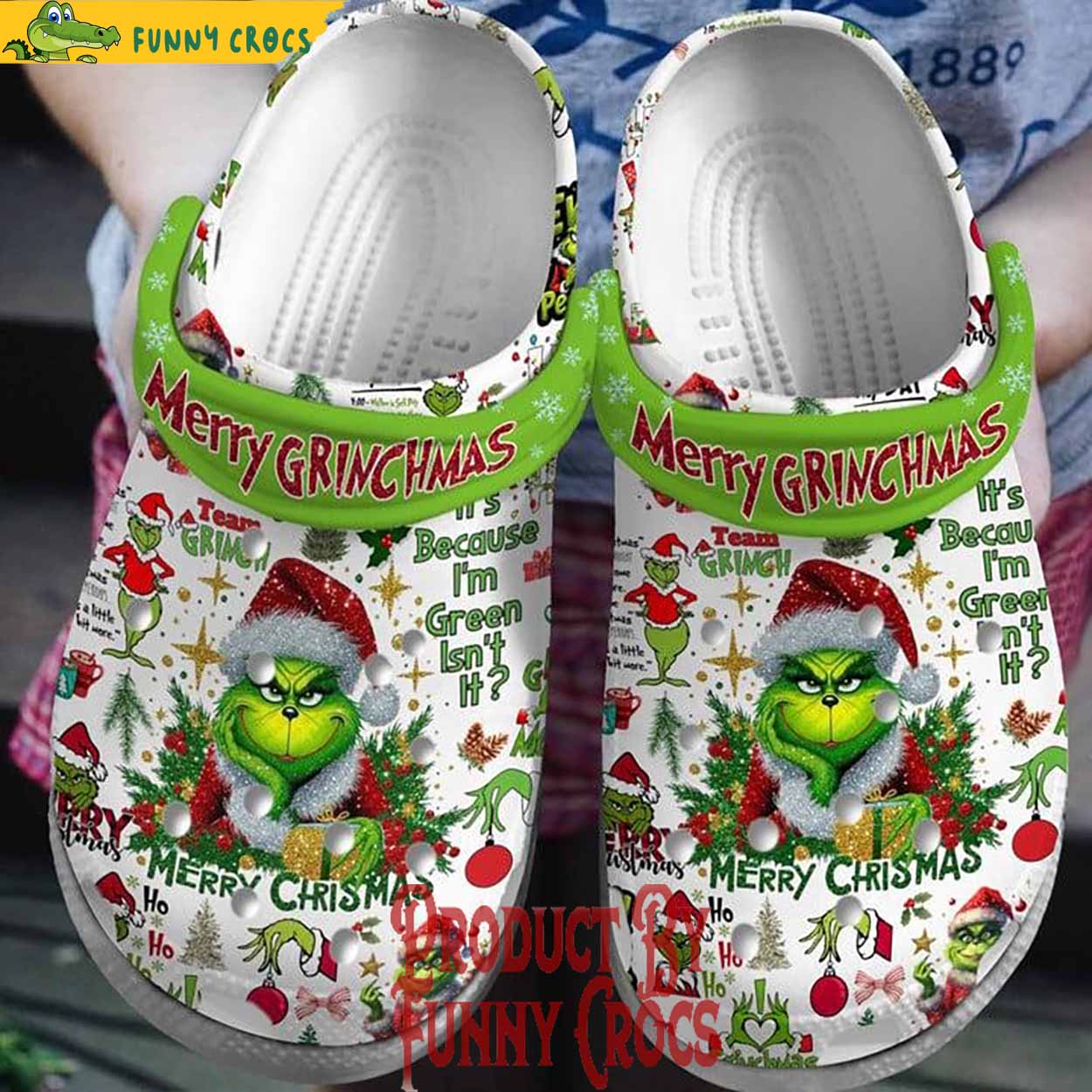 The Grinch Movie Christmas Crocs Crocband Clogs Shoes Comfortable For Men Women and Kids