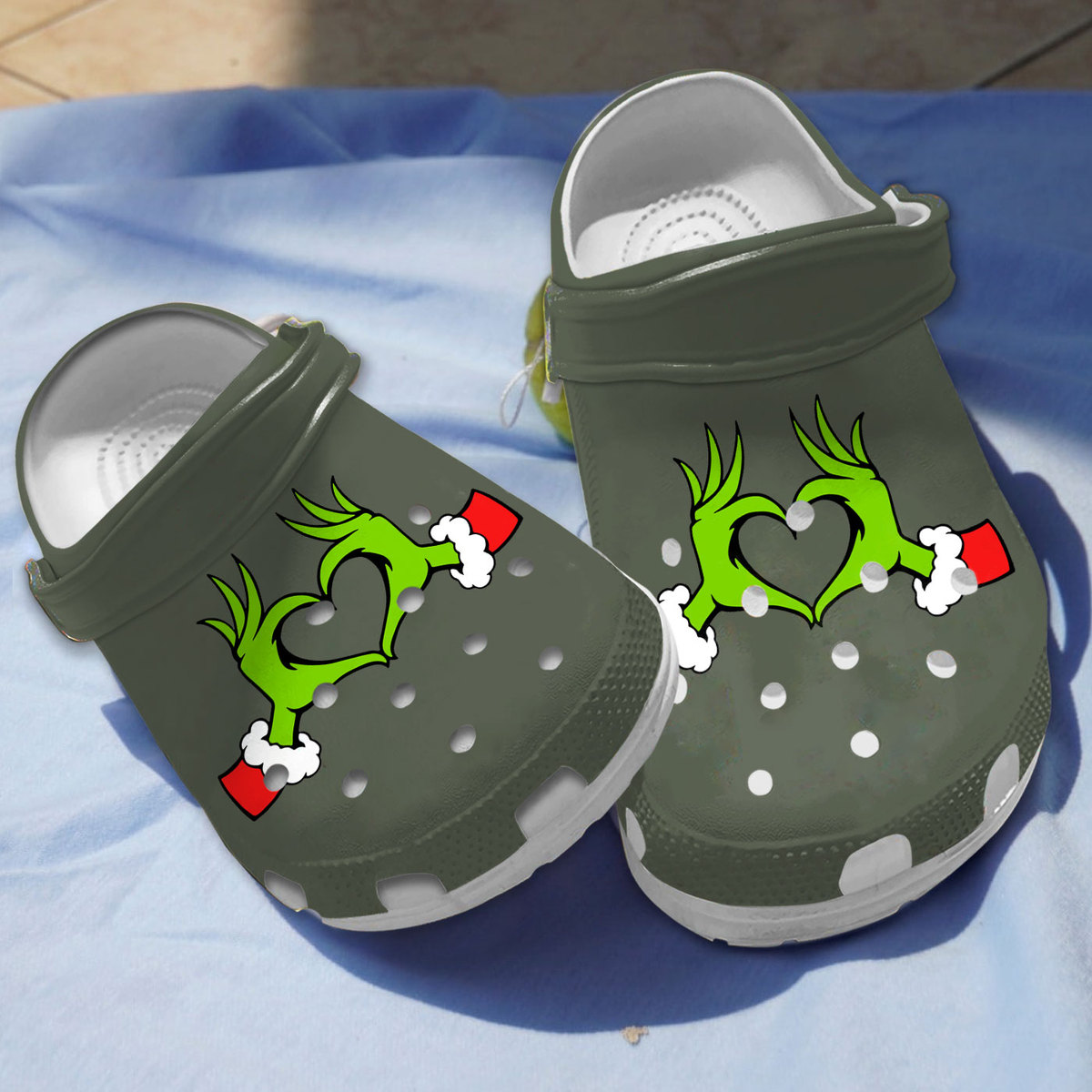 The Grinch Movie Christmas Crocs Crocband Clogs Shoes Comfortable For Men Women and Kids