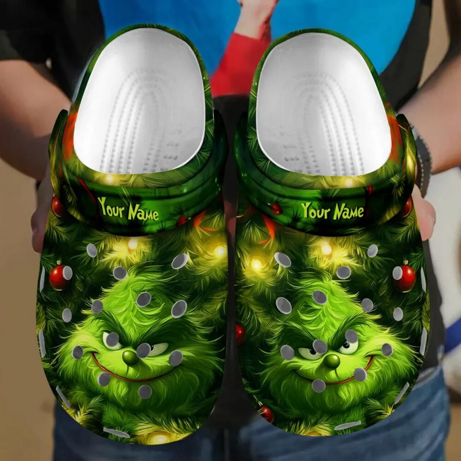 The Grinch Movie Christmas Crocs Crocband Clogs Shoes Comfortable For Men Women and Kids
