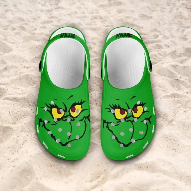 The Grinch Movie Christmas Crocs Crocband Clogs Shoes Comfortable For Men Women and Kids - Image 4