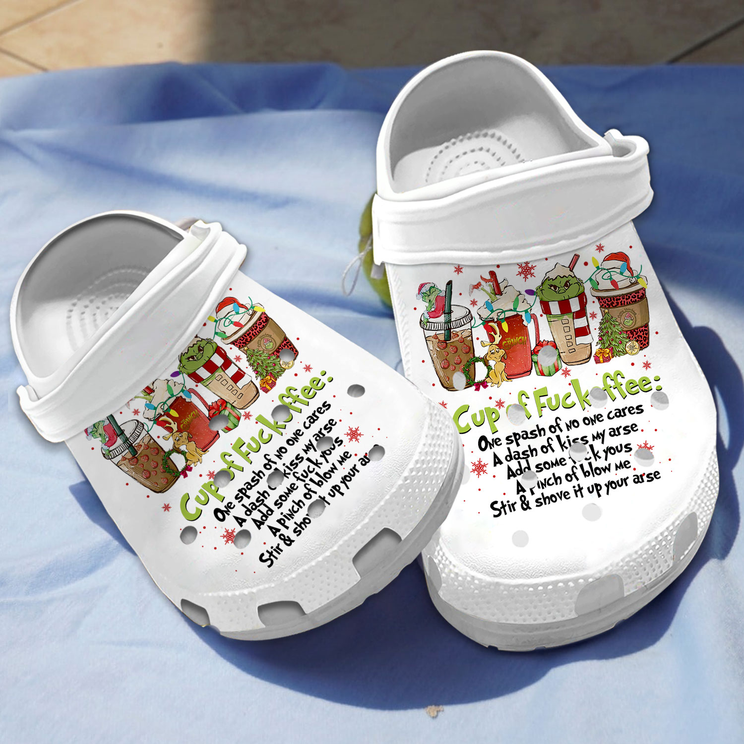 The Grinch Movie Christmas Crocs Crocband Clogs Shoes Comfortable For Men Women and Kids