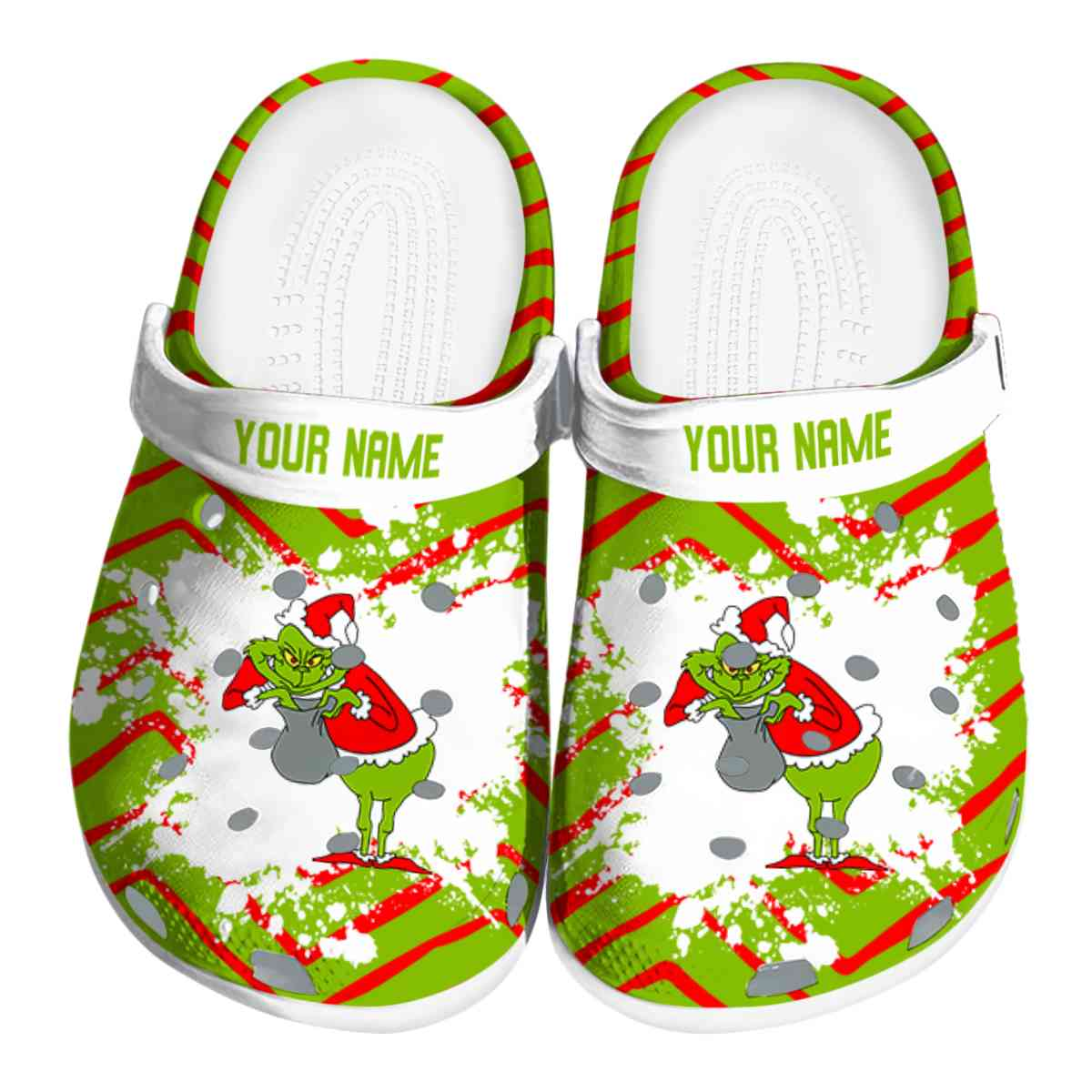 The Grinch Movie Christmas Crocs Crocband Clogs Shoes Comfortable For Men Women and Kids