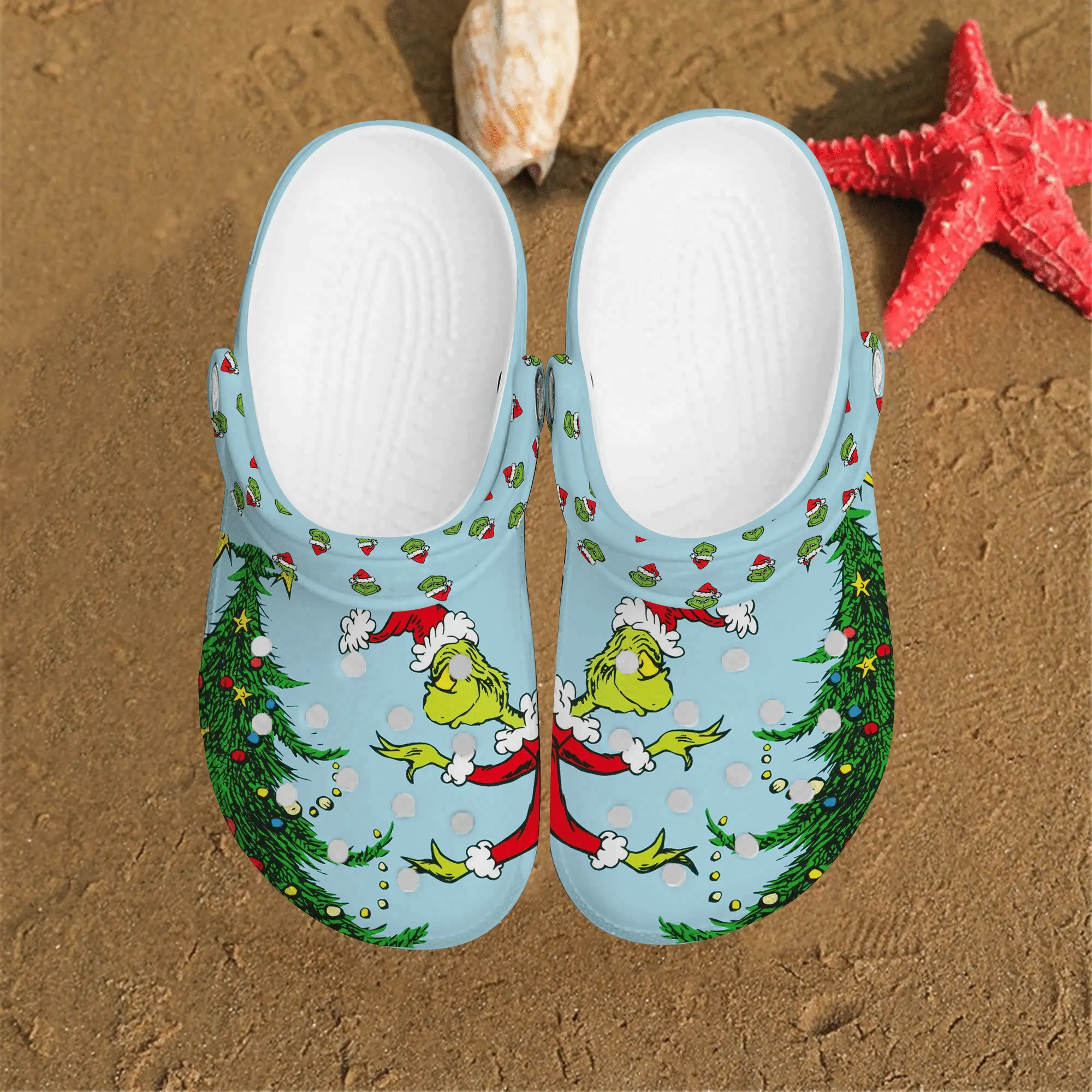 The Grinch Movie Christmas Crocs Crocband Clogs Shoes Comfortable For Men Women and Kids