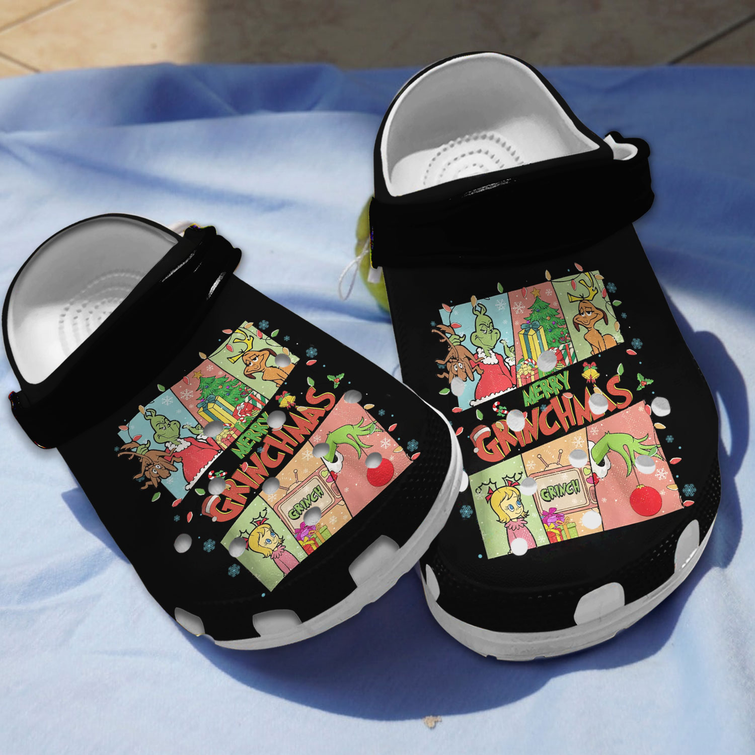 The Grinch Movie Christmas Crocs Crocband Clogs Shoes Comfortable For Men Women and Kids - Image 2