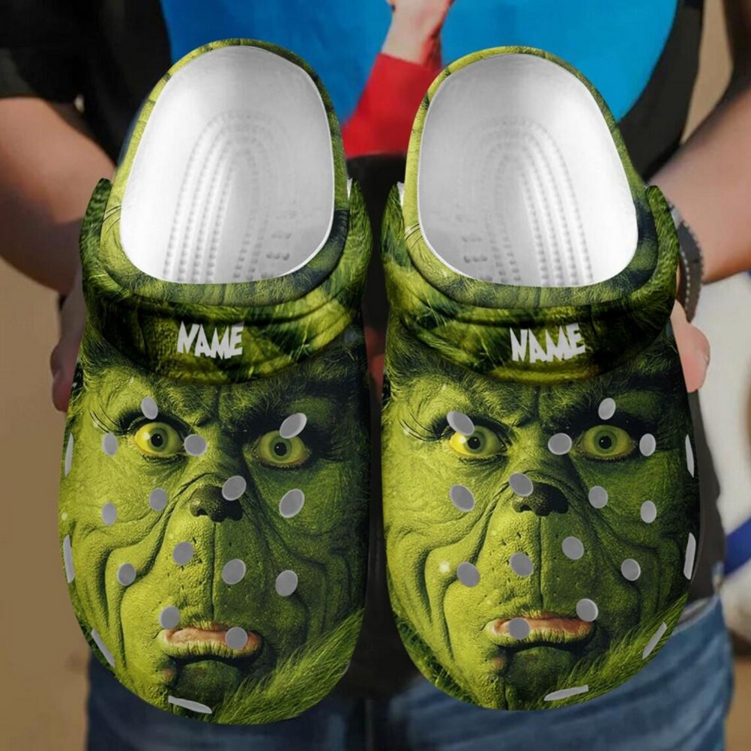 The Grinch Movie Christmas Crocs Crocband Clogs Shoes Comfortable For Men Women and Kids