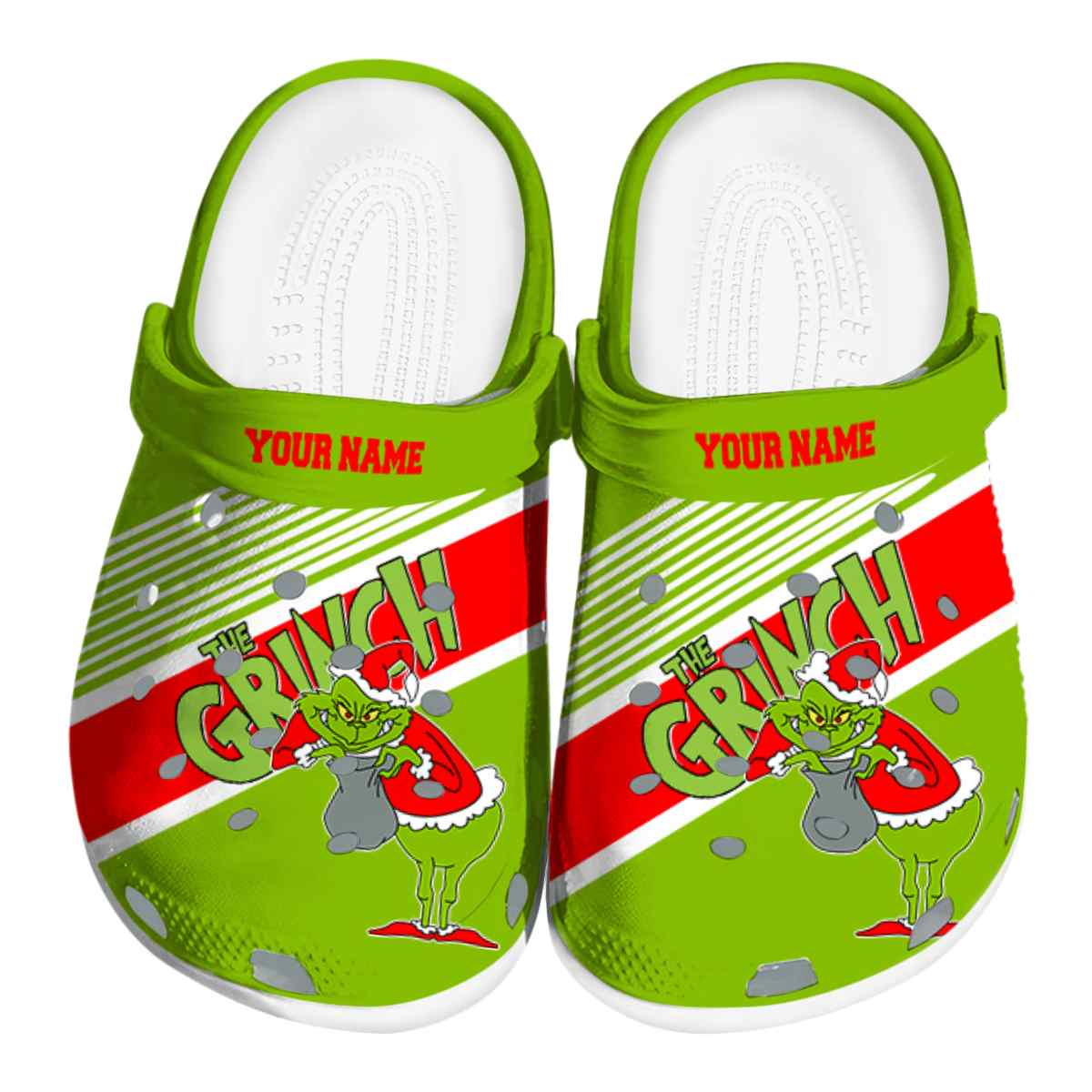 The Grinch Movie Christmas Crocs Crocband Clogs Shoes Comfortable For Men Women and Kids