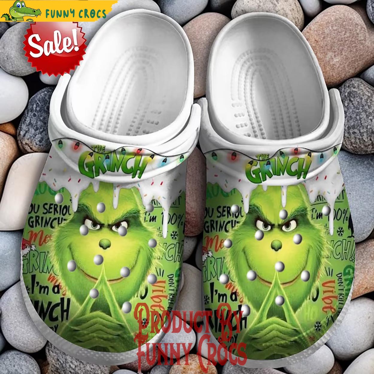 The Grinch Movie Christmas Crocs Crocband Clogs Shoes Comfortable For Men Women and Kids