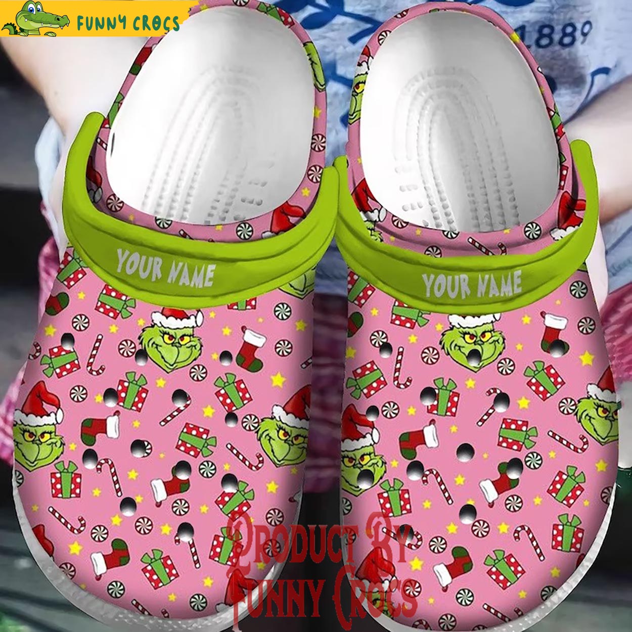 The Grinch Movie Christmas Crocs Crocband Clogs Shoes Comfortable For Men Women and Kids