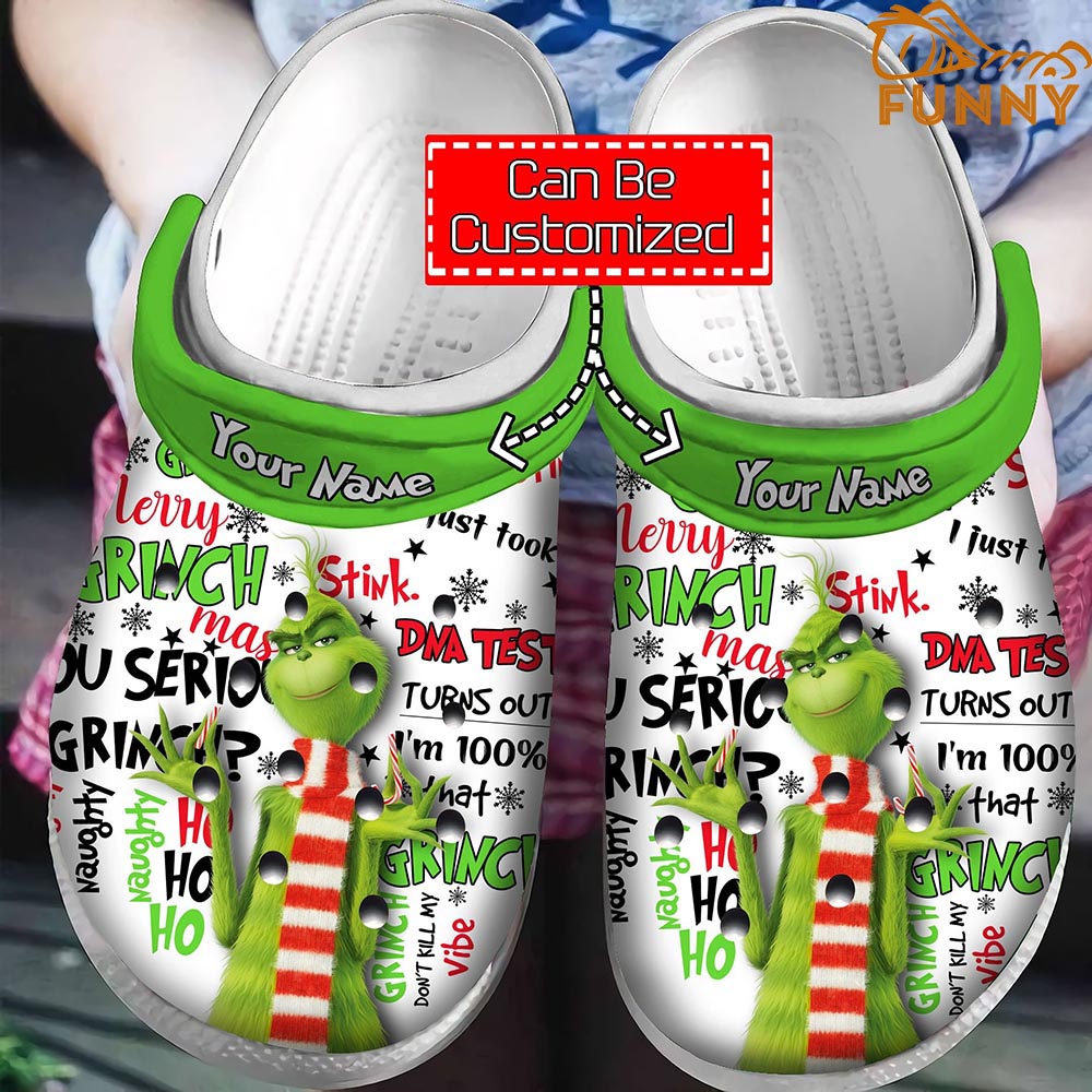 The Grinch Movie Christmas Crocs Crocband Clogs Shoes Comfortable For Men Women and Kids