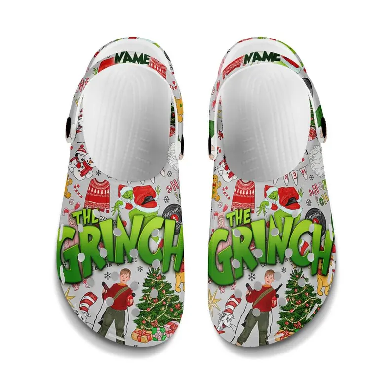 The Grinch Movie Christmas Crocs Crocband Clogs Shoes Comfortable For Men Women and Kids