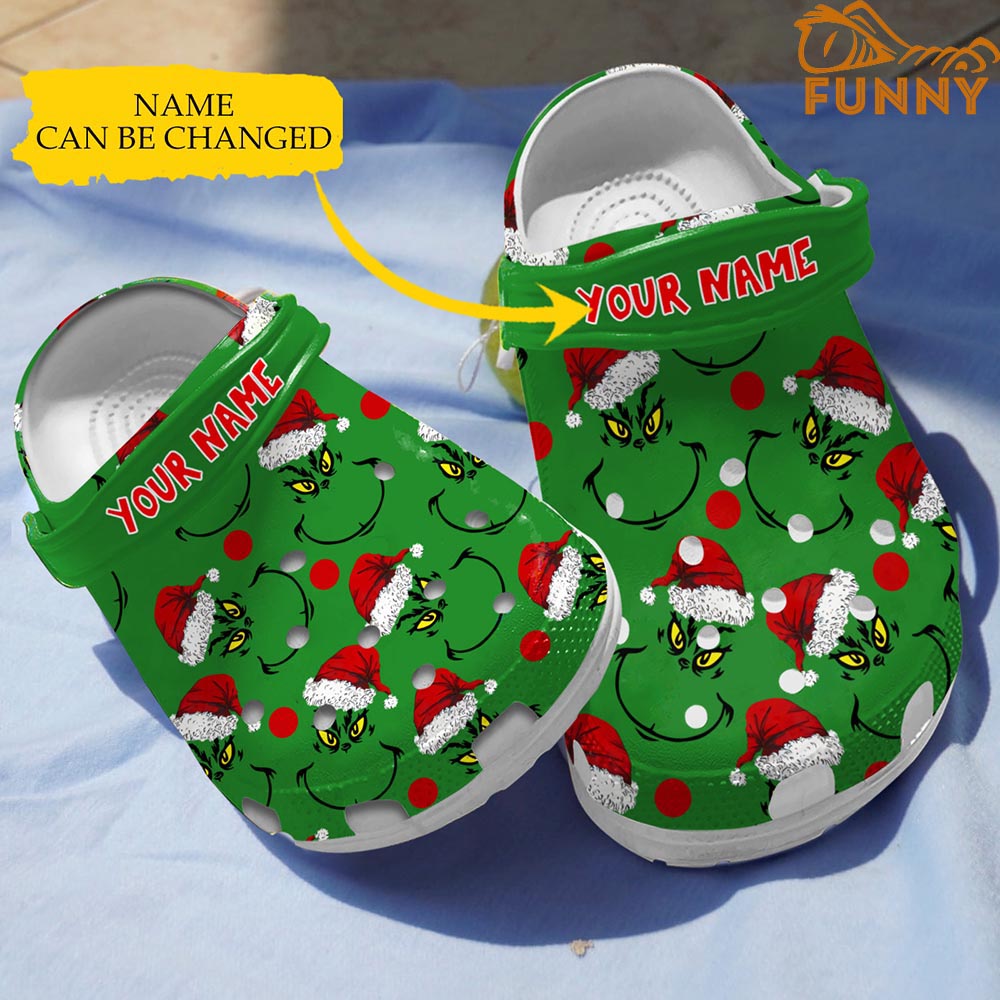 The Grinch Movie Christmas Crocs Crocband Clogs Shoes Comfortable For Men Women and Kids