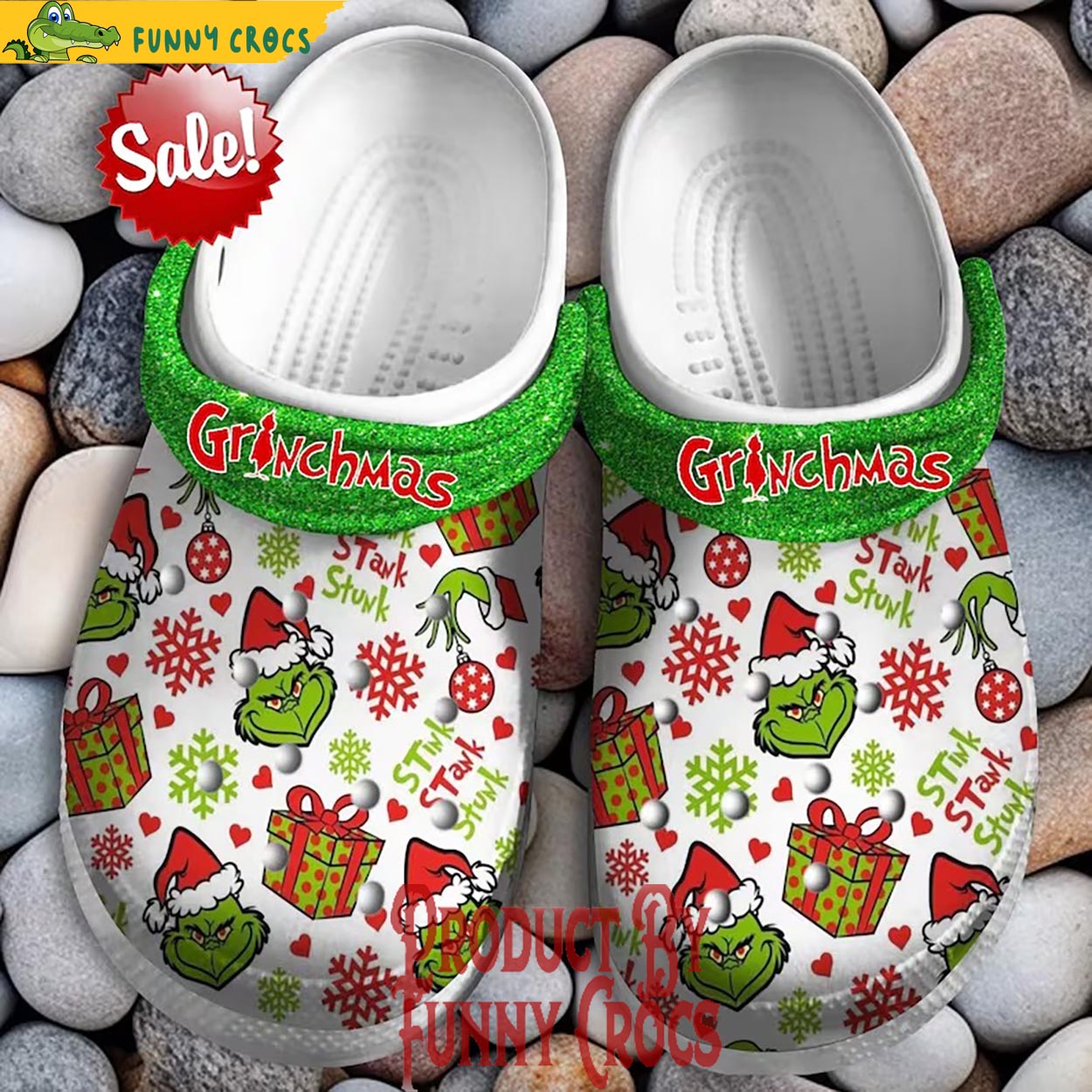 The Grinch Movie Christmas Crocs Crocband Clogs Shoes Comfortable For Men Women and Kids