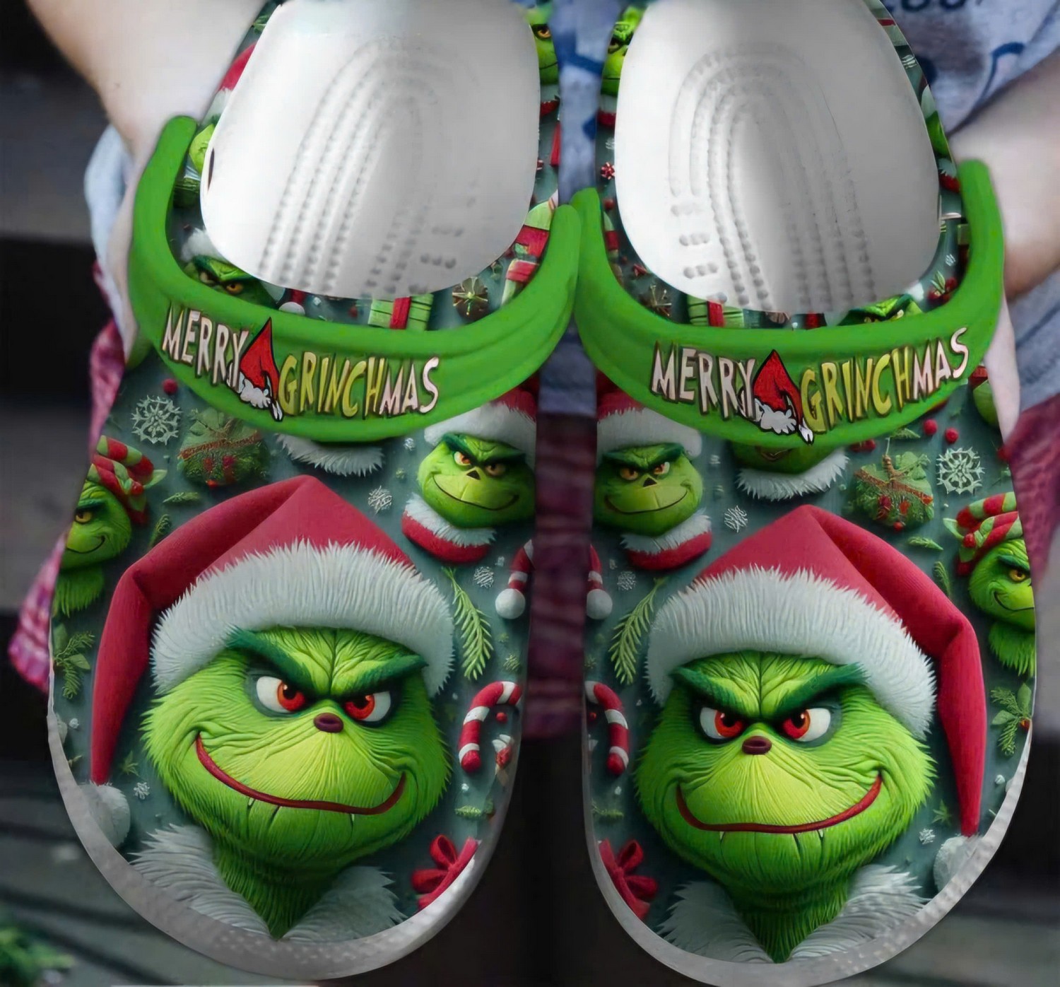 The Grinch Movie Christmas Crocs Crocband Clogs Shoes Comfortable For Men Women and Kids