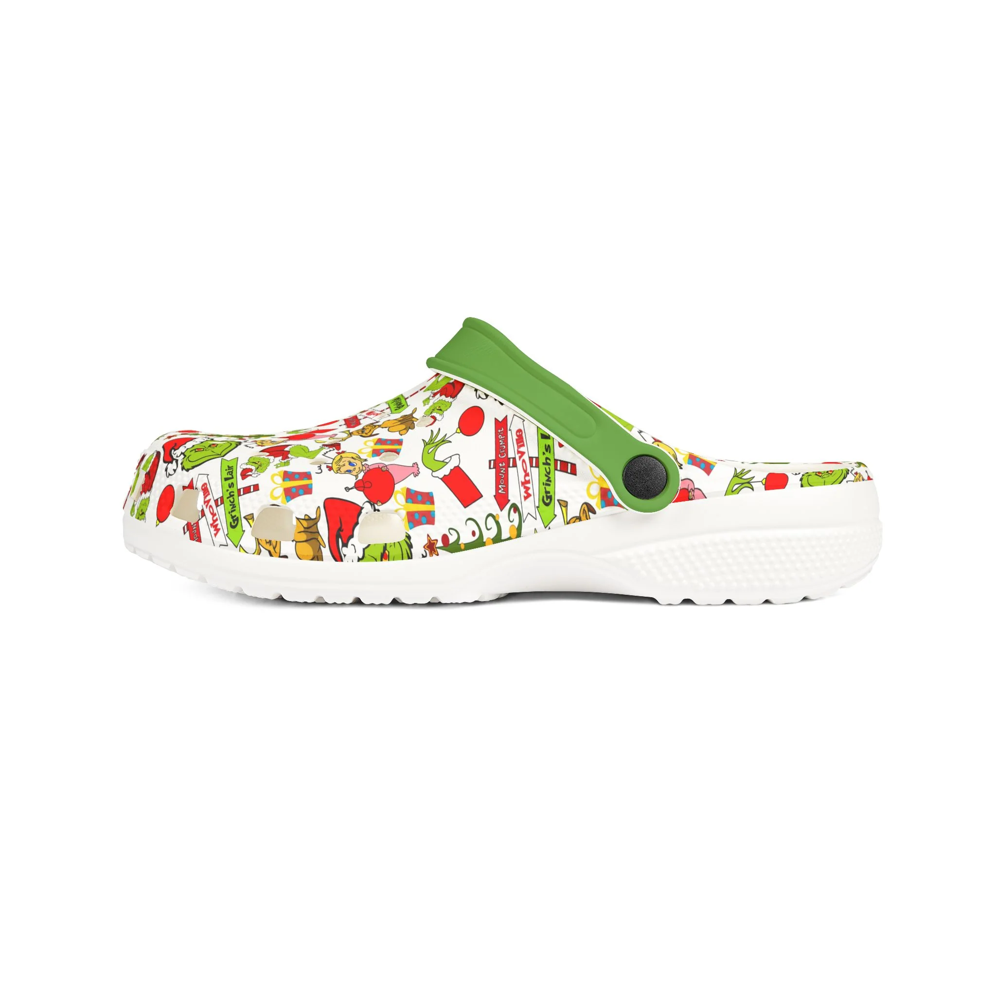 The Grinch Movie Christmas Crocs Crocband Clogs Shoes Comfortable For Men Women and Kids - Image 3