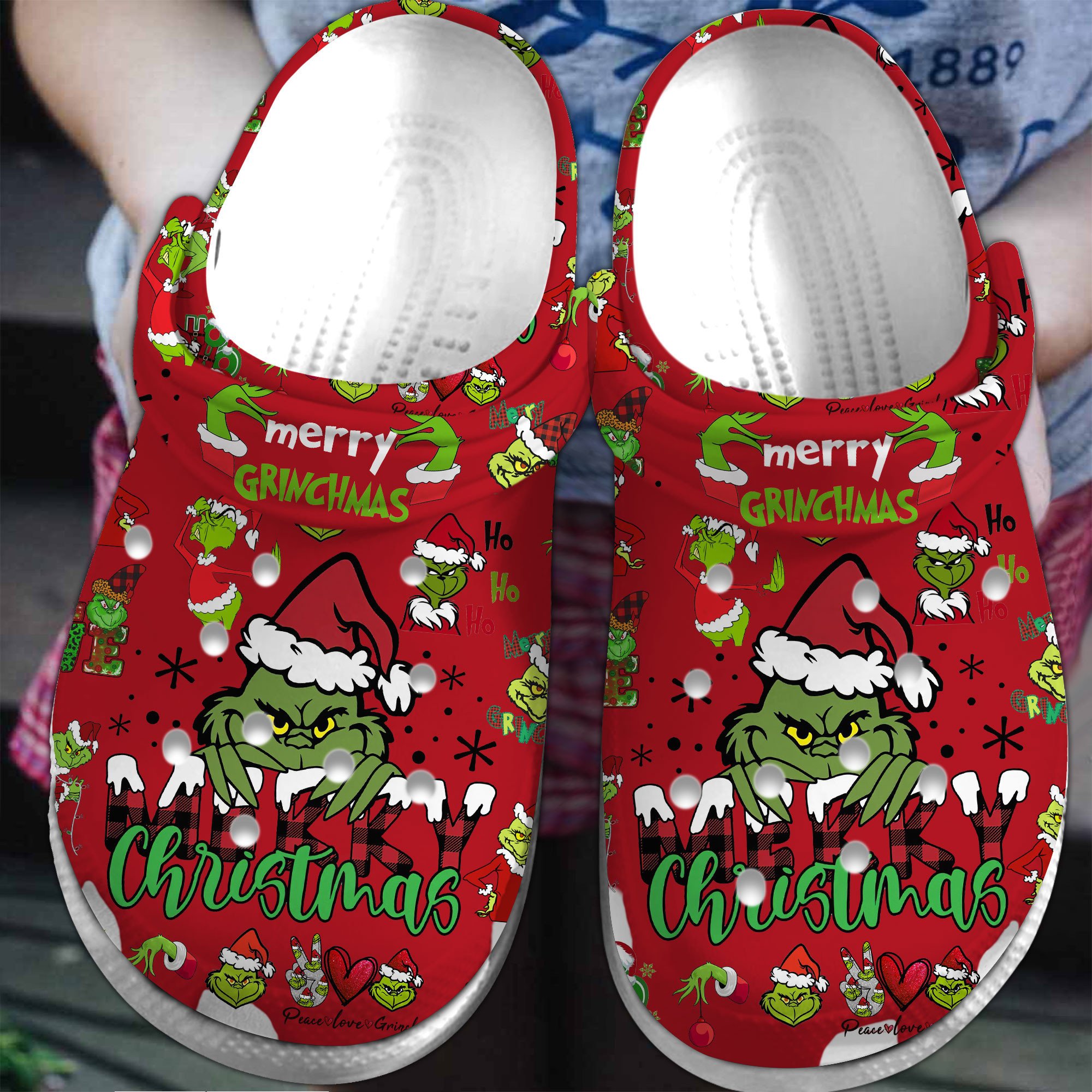 The Grinch Movie Crocs Crocband Clogs Shoes Comfortable For Men Women and Kids
