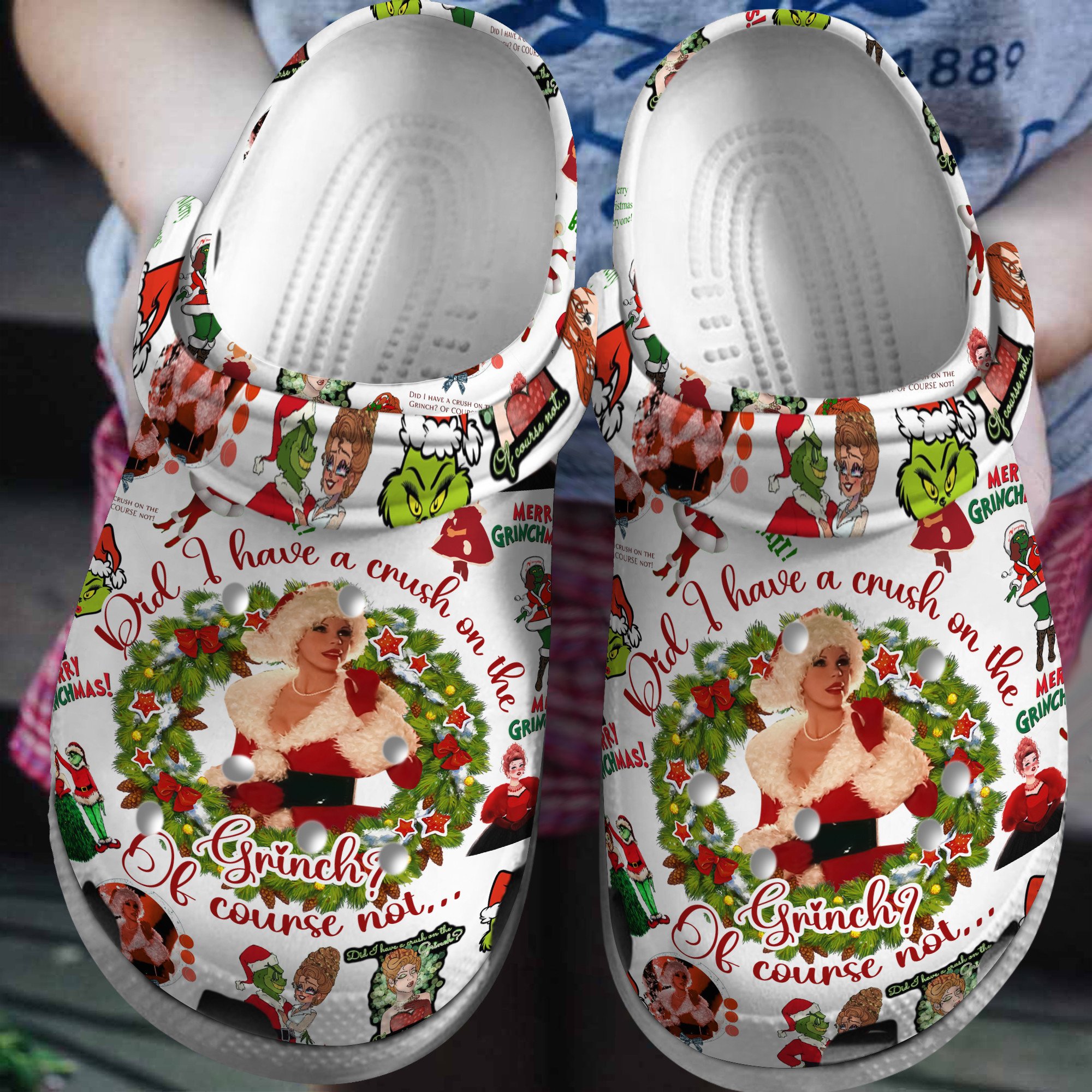 The Grinch Movie Crocs Crocband Clogs Shoes Comfortable For Men Women and Kids