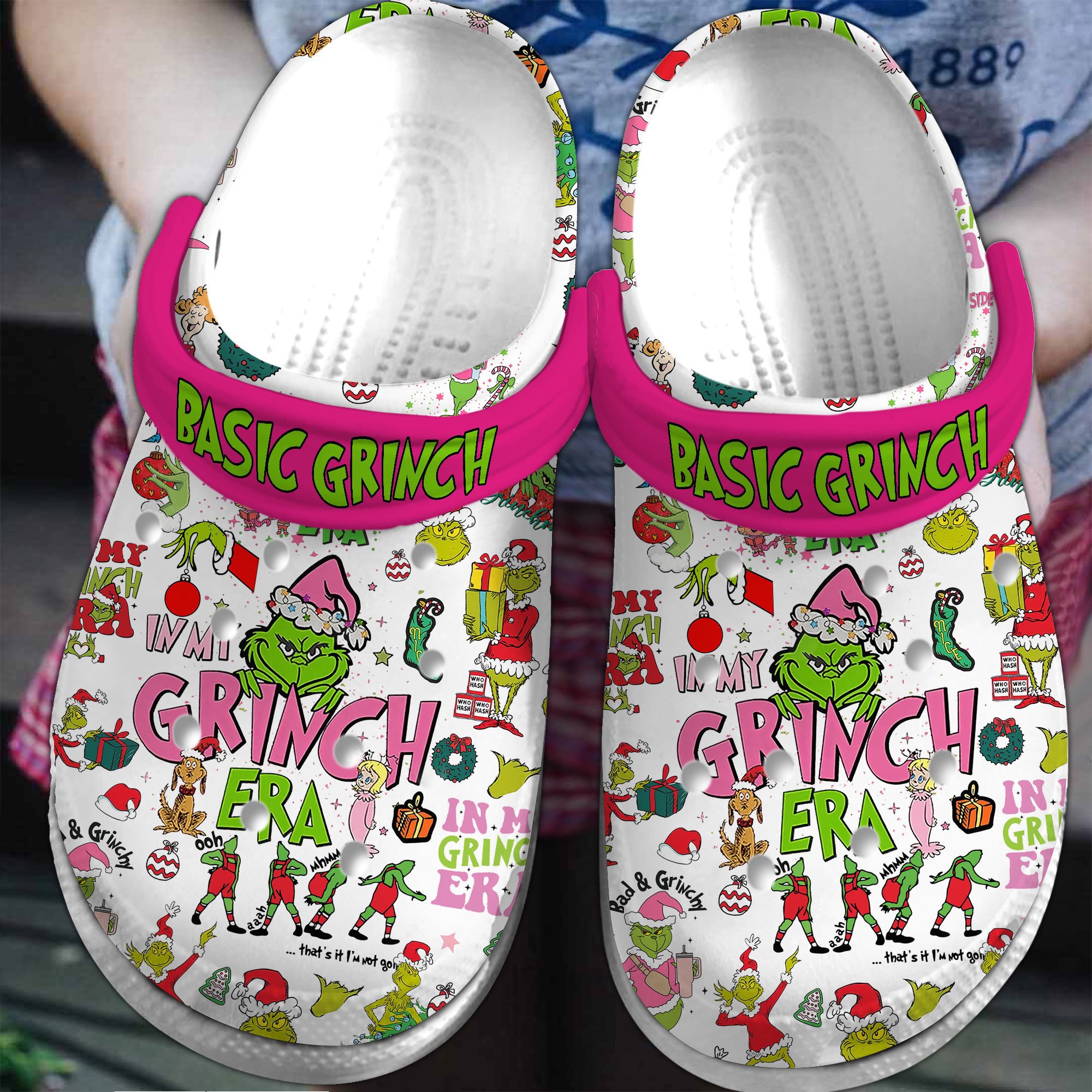 The Grinch Movie Crocs Crocband Clogs Shoes Comfortable For Men Women and Kids