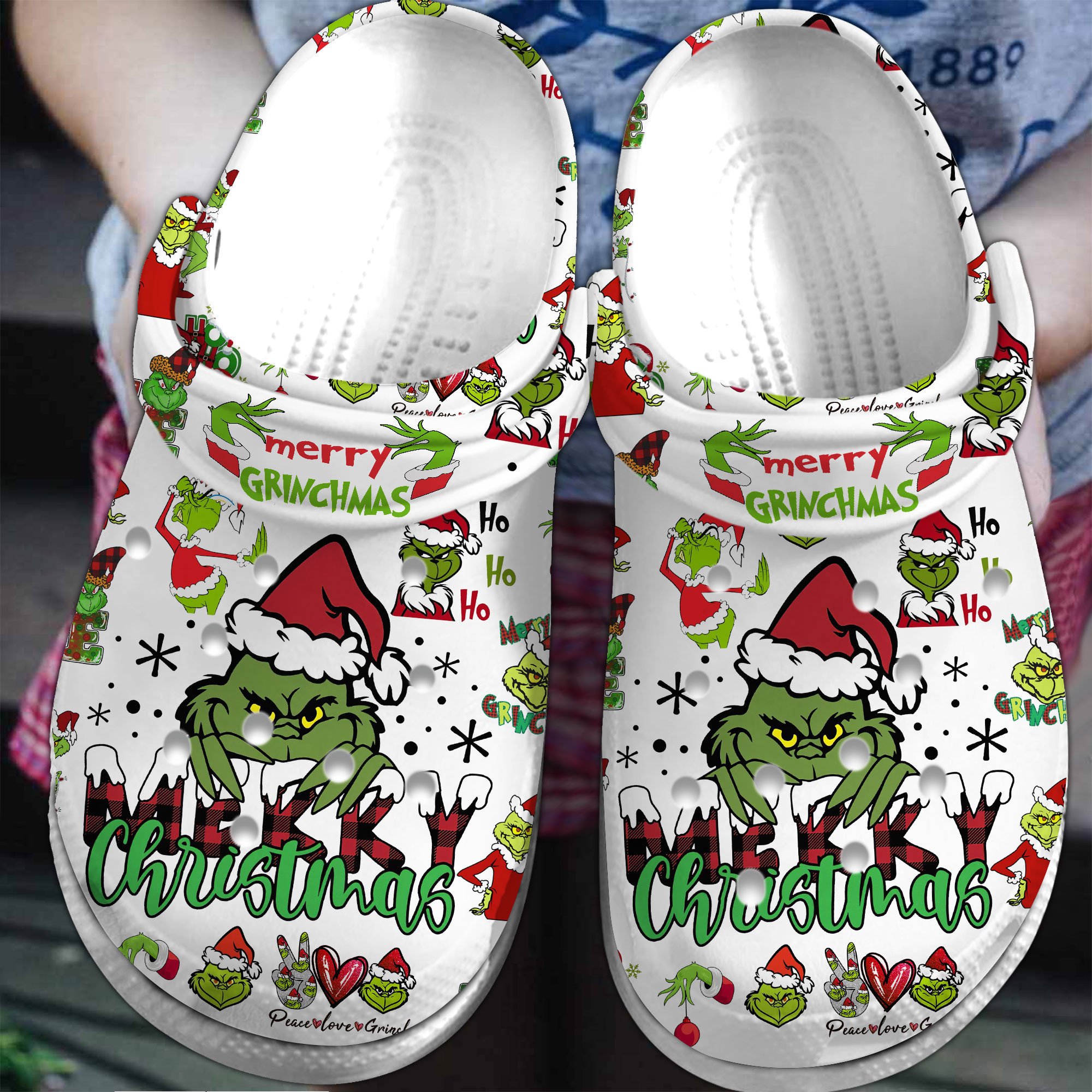 The Grinch Movie Crocs Crocband Clogs Shoes Comfortable For Men Women and Kids