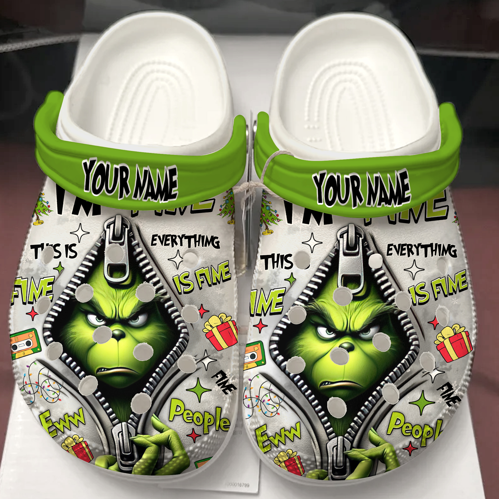 The Grinch Movie Crocs Crocband Clogs Shoes Comfortable For Men Women and Kids