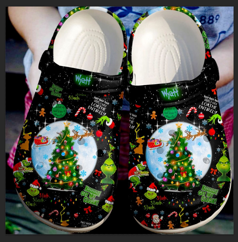 The Grinch Movie Crocs Crocband Clogs Shoes Comfortable For Men Women and Kids