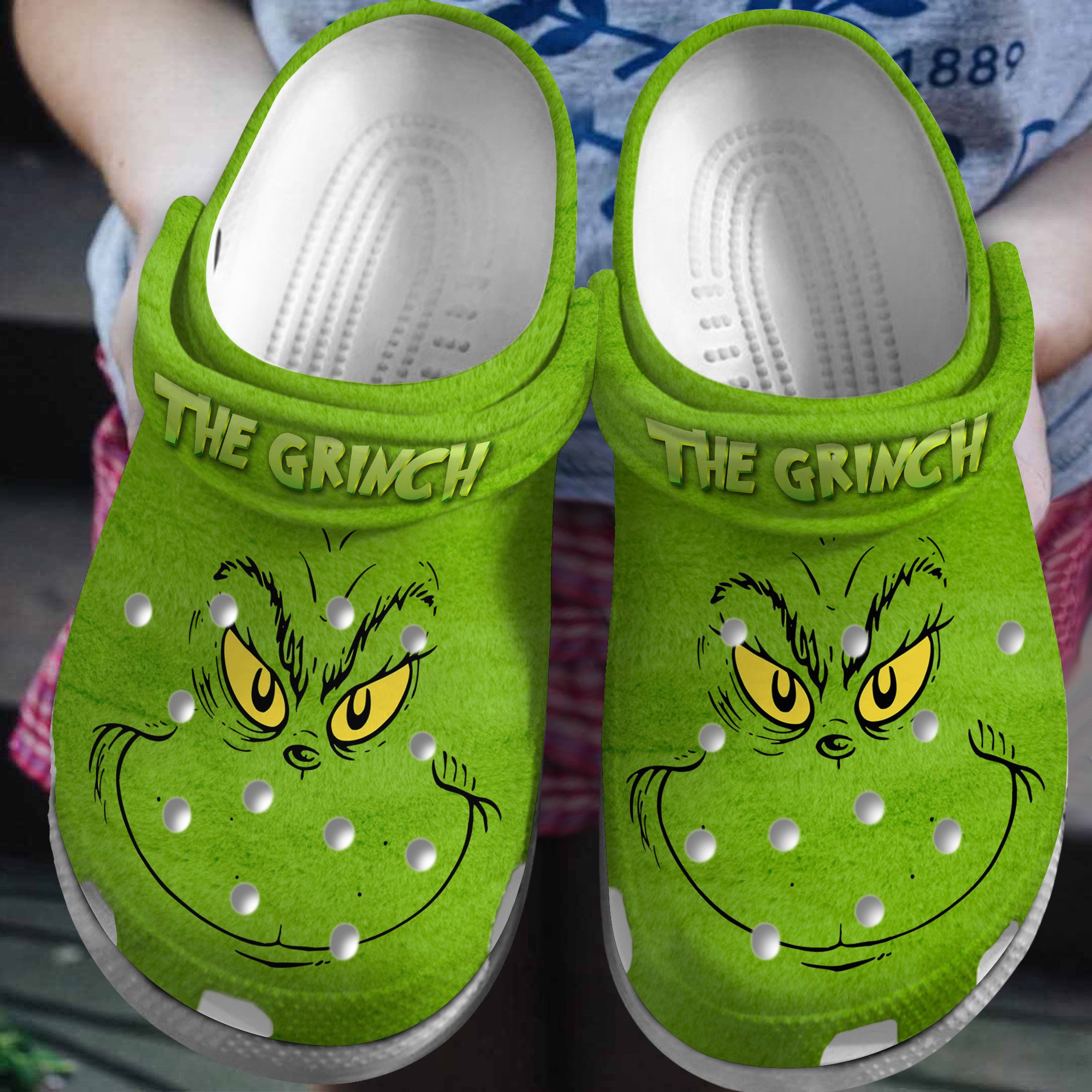 The Grinch Movie Crocs Crocband Clogs Shoes Comfortable For Men Women and Kids