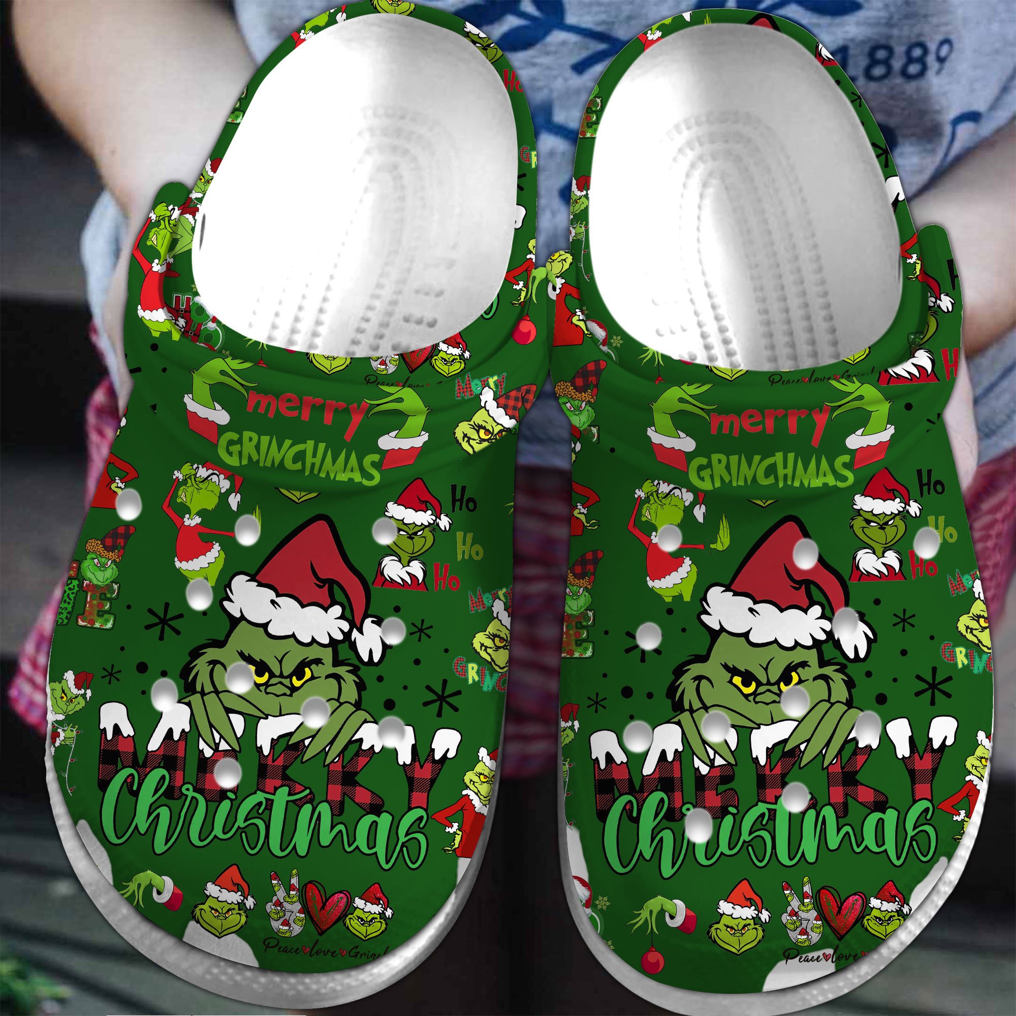 The Grinch Movie Crocs Crocband Clogs Shoes Comfortable For Men Women and Kids