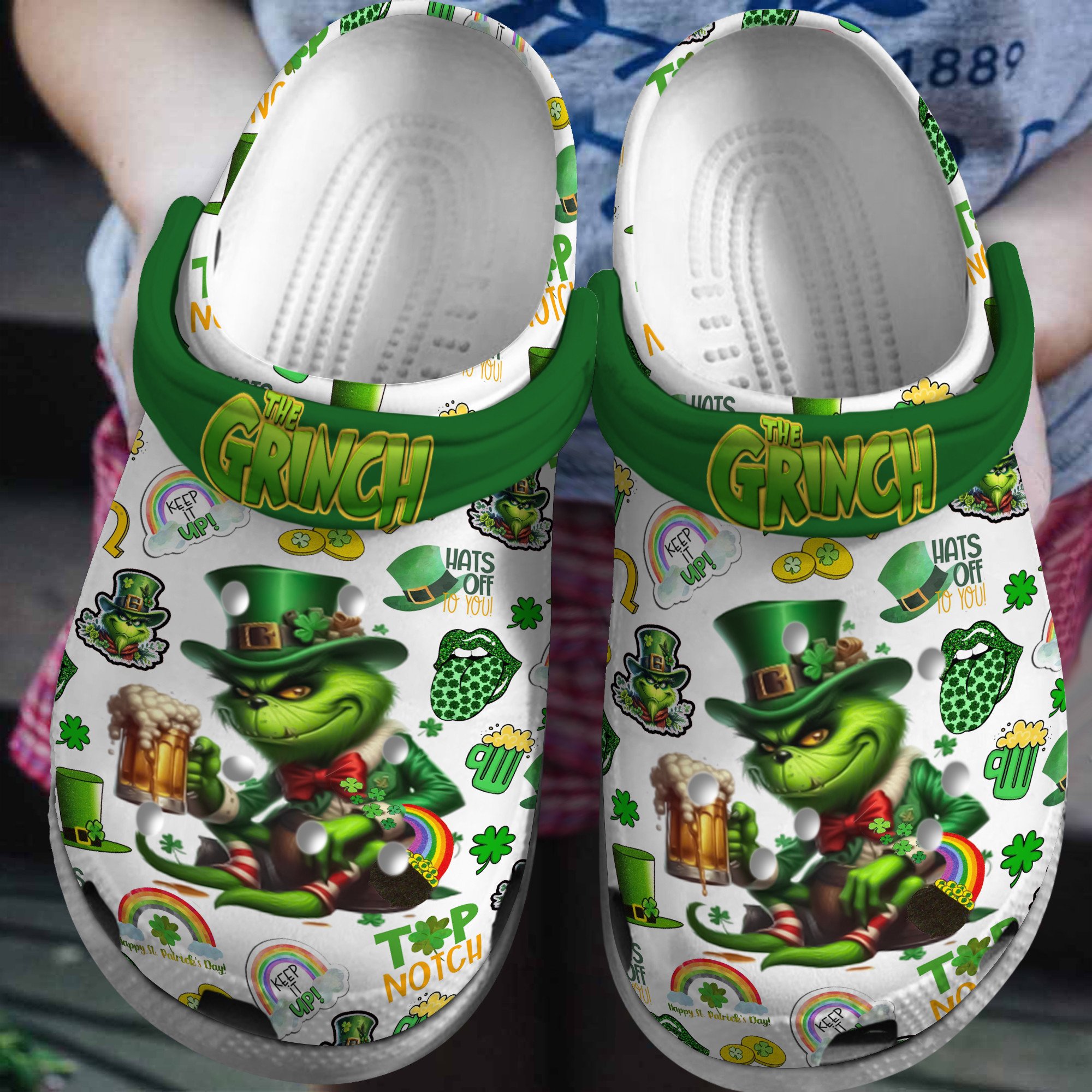 The Grinch Movie Crocs Crocband Clogs Shoes Comfortable For Men Women and Kids