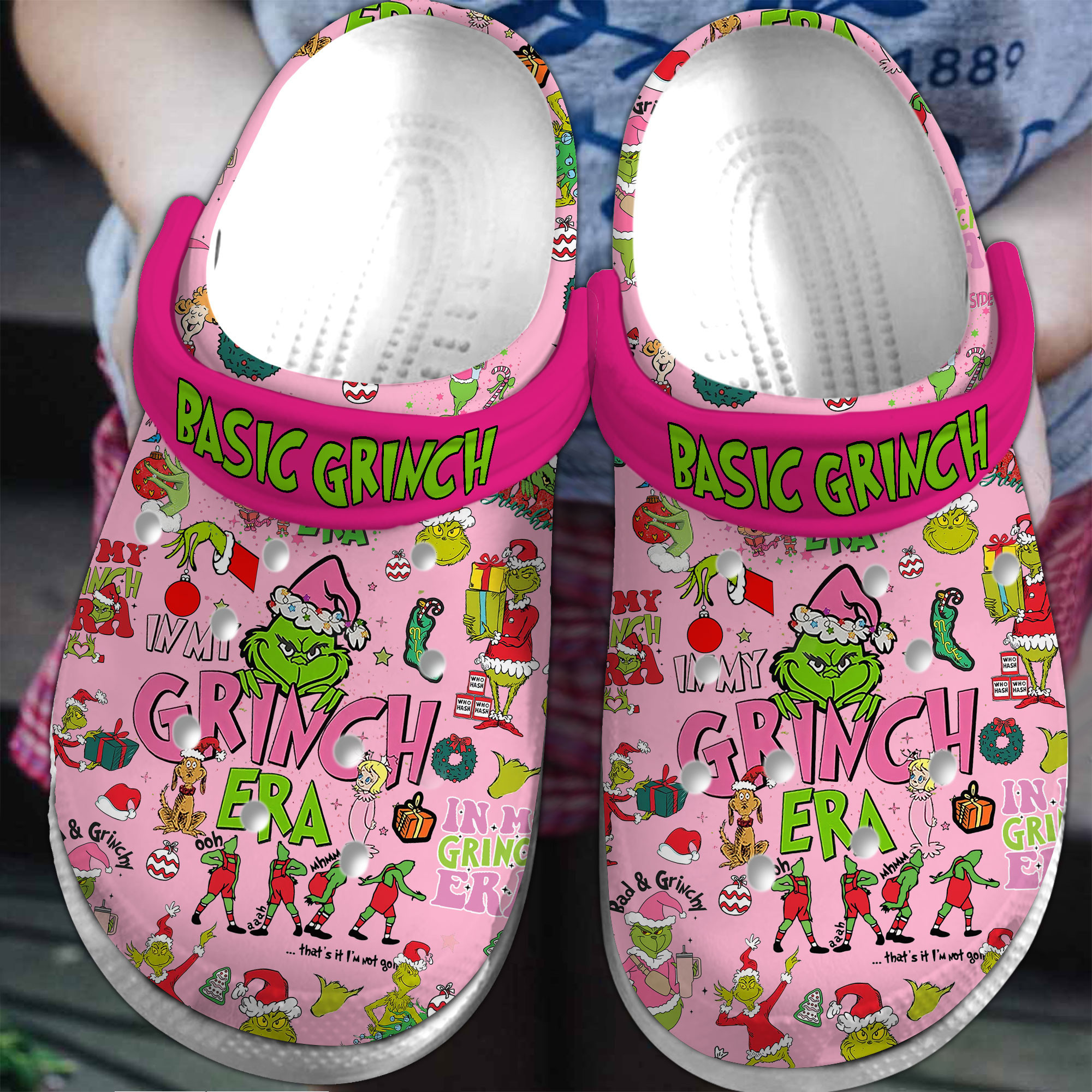 The Grinch Movie Crocs Crocband Clogs Shoes Comfortable For Men Women and Kids