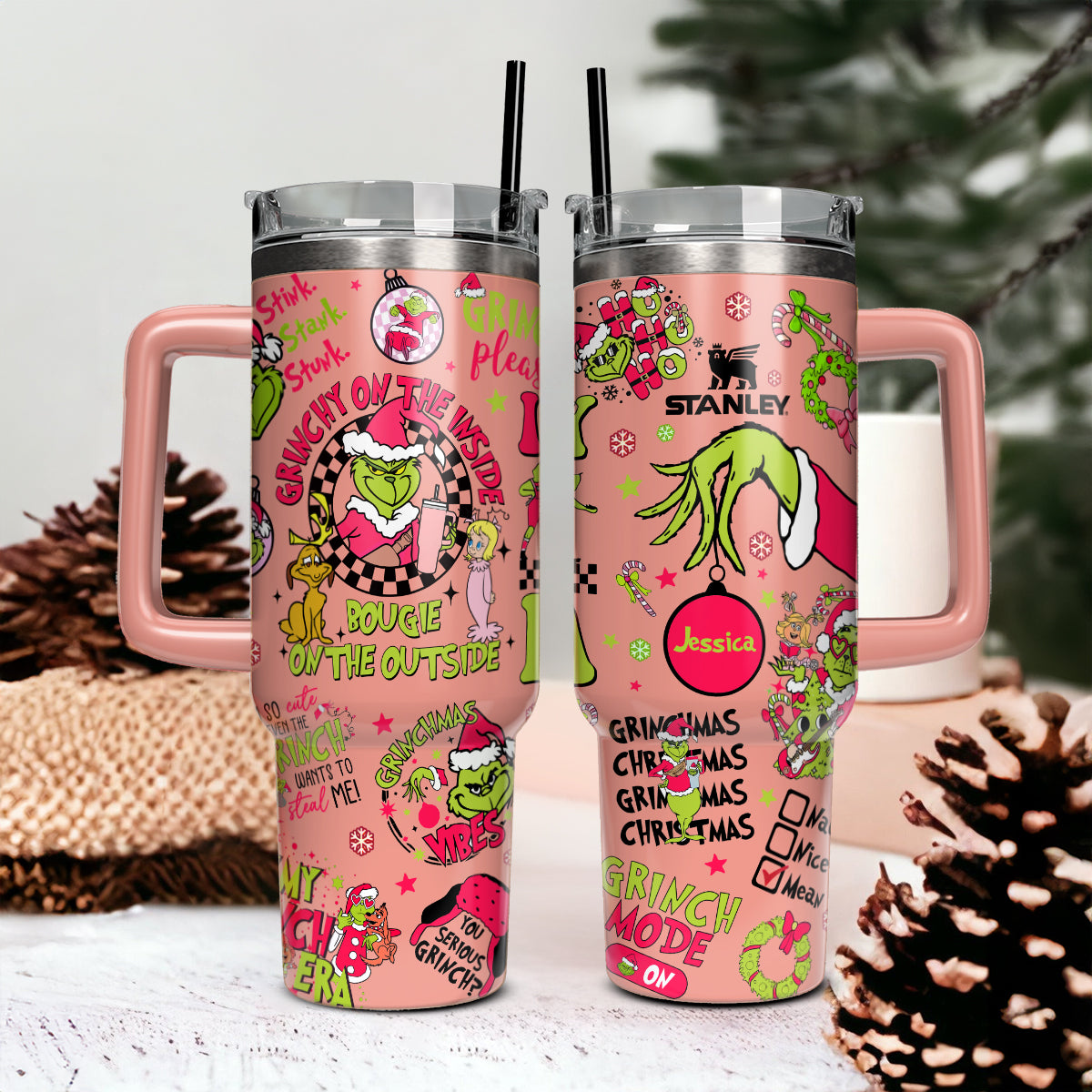 The Grinch Movies Christmas Custom Stanley Cup 40 oz 30 oz Tumbler With HandleTVC2301431
