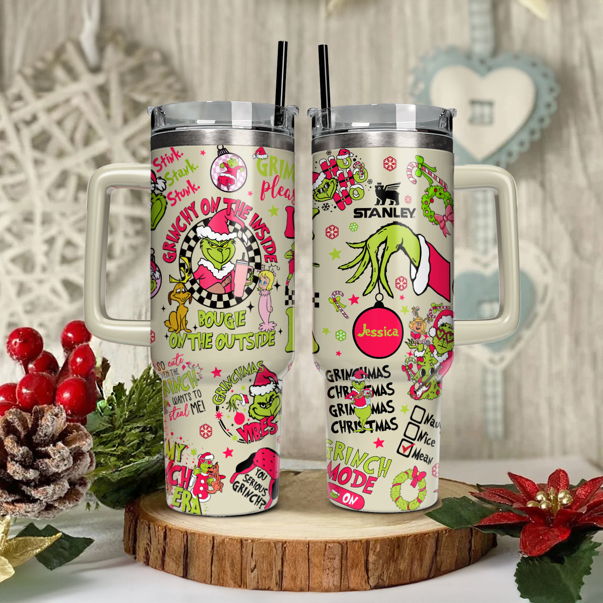 The Grinch Movies Christmas Custom Stanley Cup 40 oz 30 oz Tumbler With HandleTVC2301431