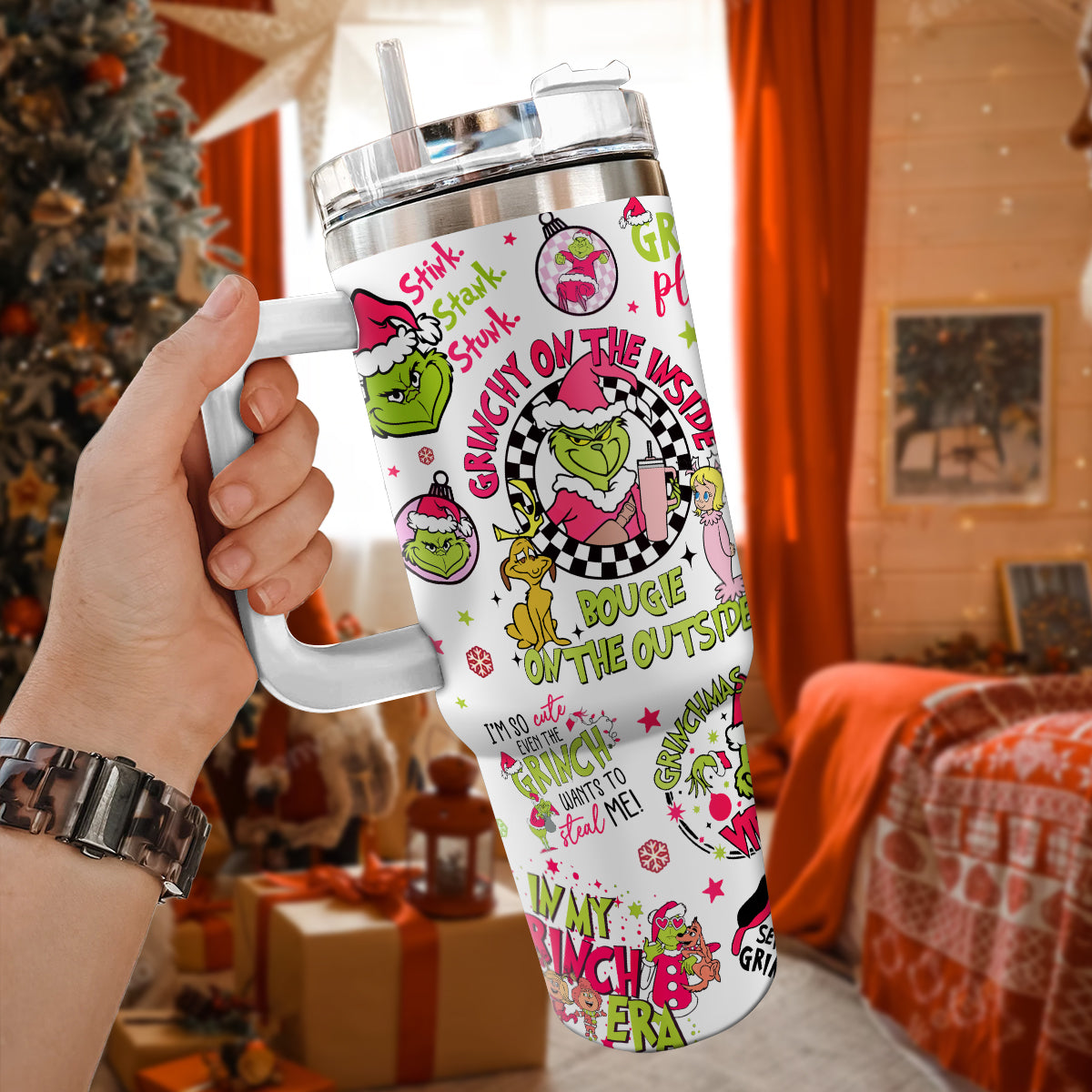 The Grinch Movies Christmas Custom Stanley Cup 40 oz 30 oz Tumbler With HandleTVC2301431 - Image 2