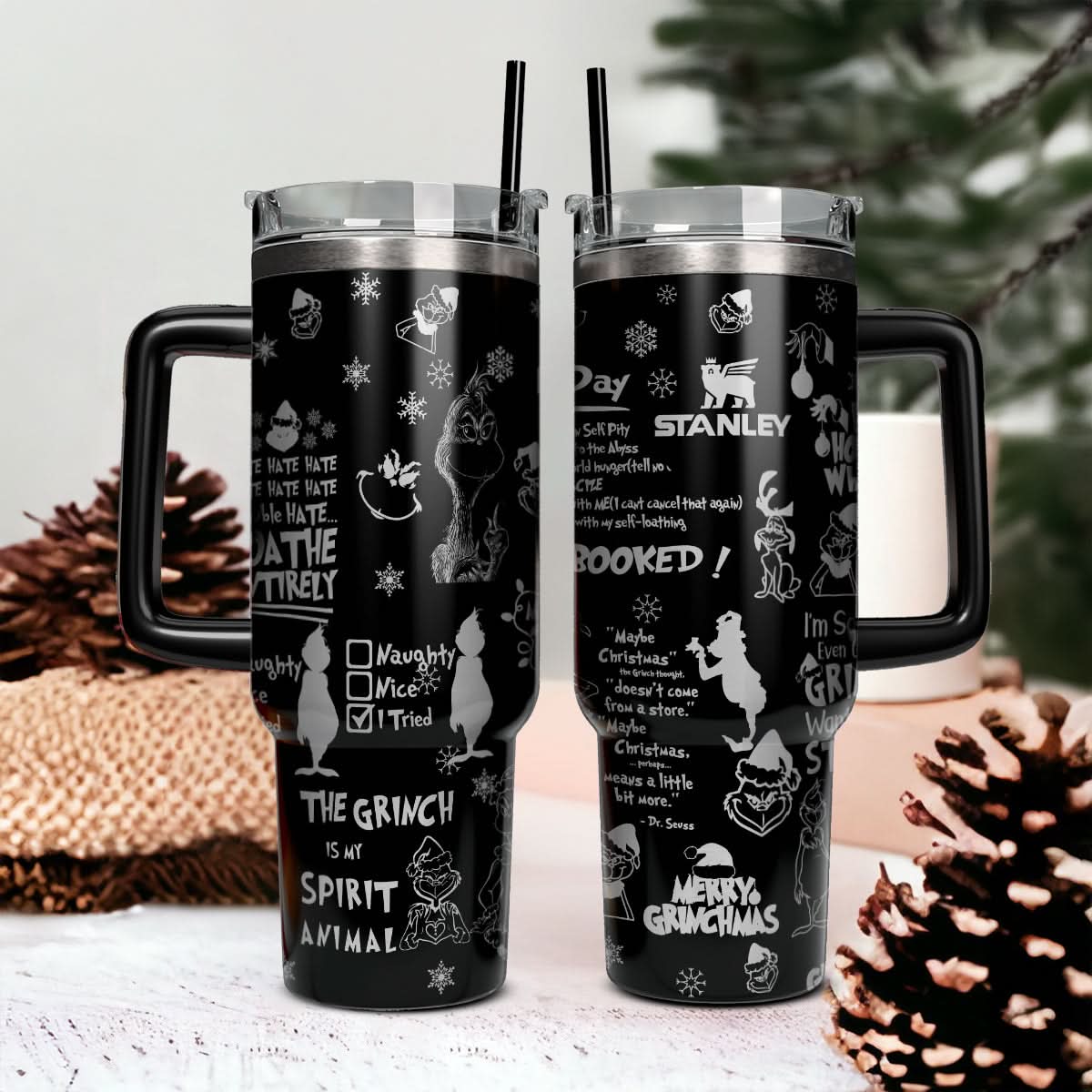 The Grinch Movies Christmas Custom Stanley Cup 40 oz 30 oz Tumbler With HandleTVC2301432