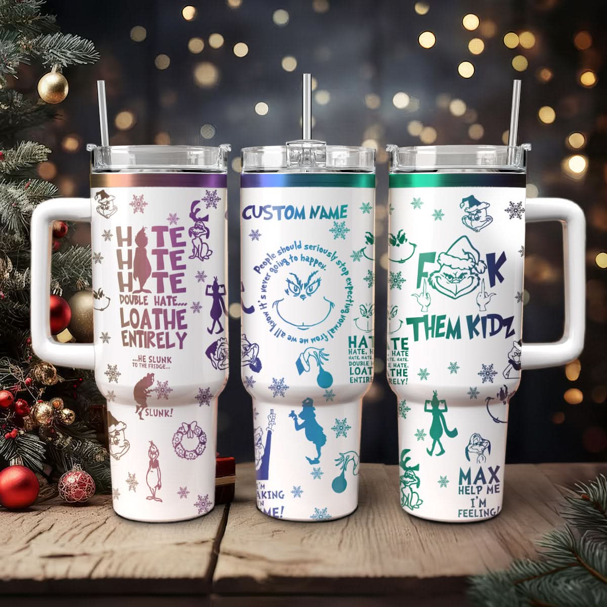 The Grinch Movies Christmas Custom Stanley Cup 40 oz 30 oz Tumbler With HandleTVC2301440