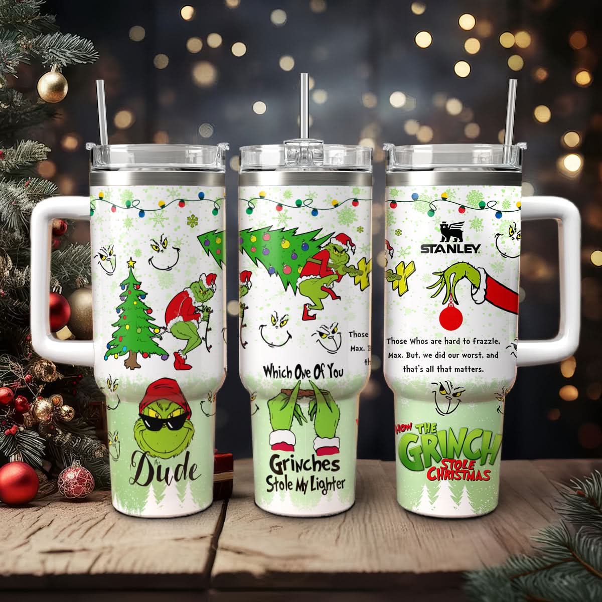 The Grinch Movies Christmas Custom Stanley Cup 40 oz 30 oz Tumbler With HandleTVC2301441 - Image 3