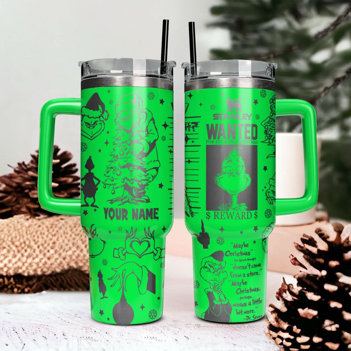 The Grinch Movies Christmas Custom Stanley Cup 40 oz 30 oz Tumbler With HandleTVC2301441
