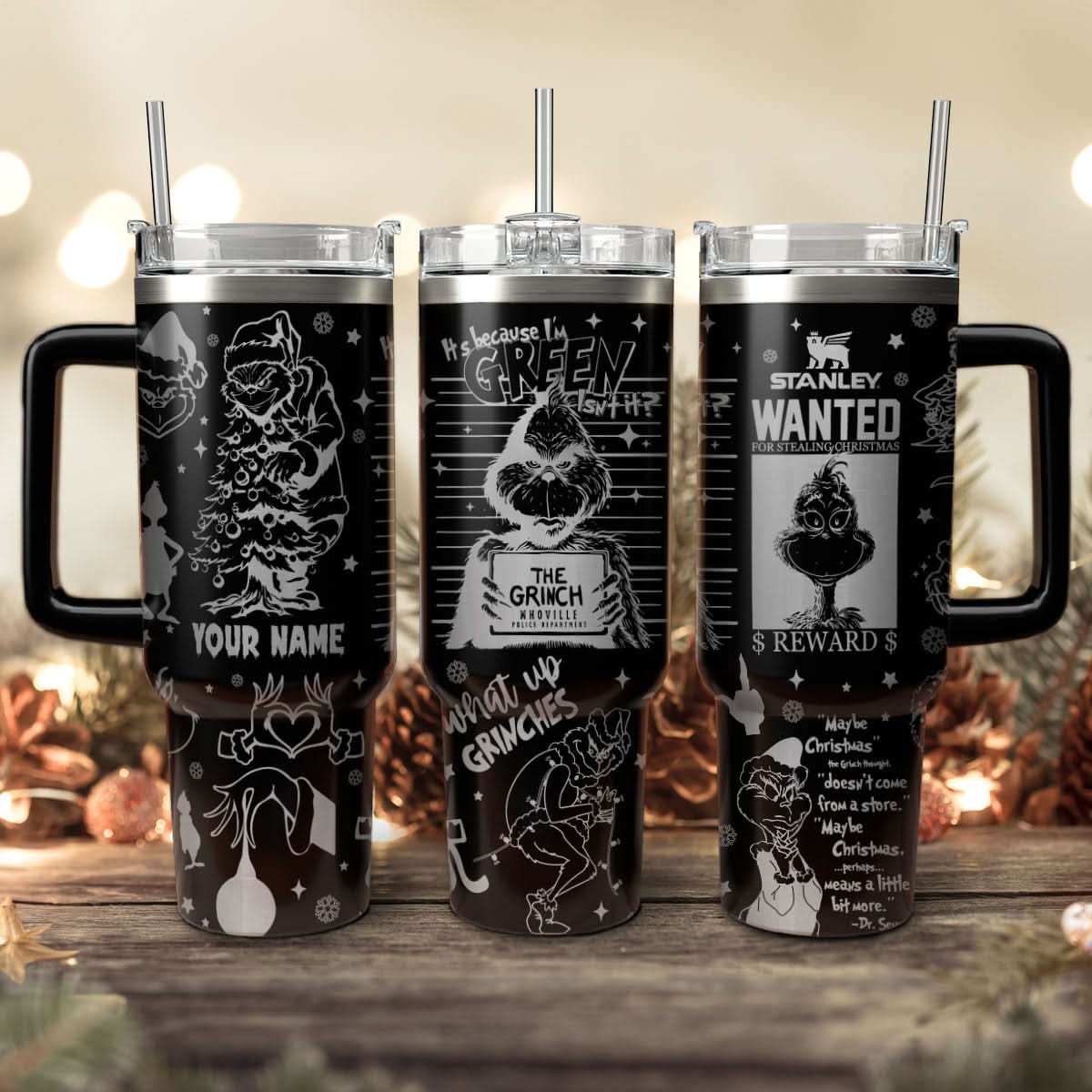 The Grinch Movies Christmas Custom Stanley Cup 40 oz 30 oz Tumbler With HandleTVC2301441